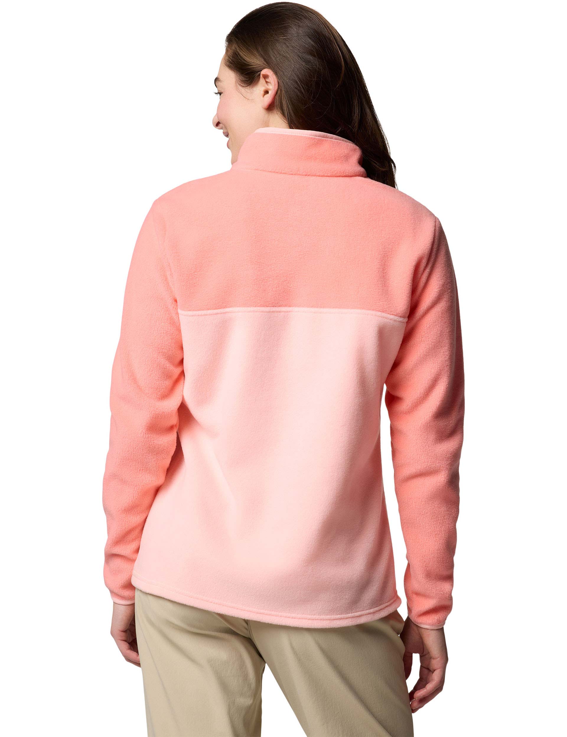Benton Springs Half Snap Pullover - Women's Fleece Jacket in Pink Sand & Alpenglow Colors | Cozy Outdoor Wear for Hiking, Camping & Casual Fall Fashion