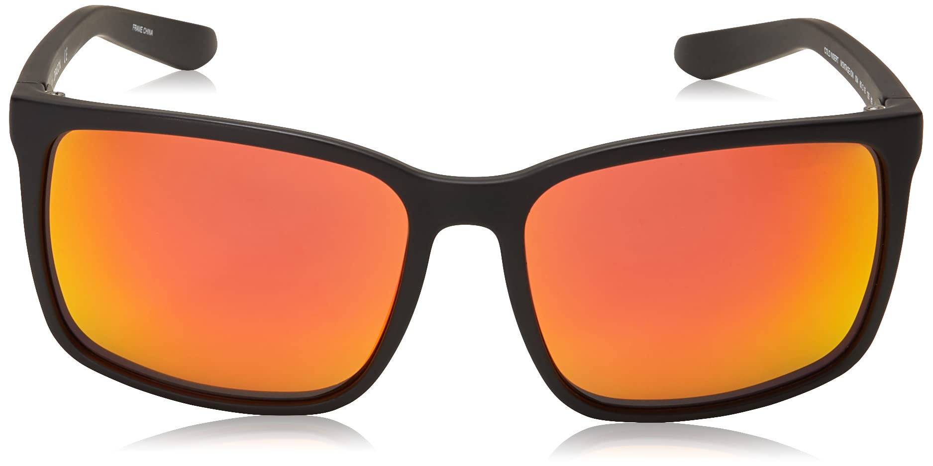 Dragon Men's Montage Square Sunglasses - Matte Black/Orange Ion Polarized Lenses - 60mm UV Protection - Stylish Outdoor, Driving & Fashion Accessory