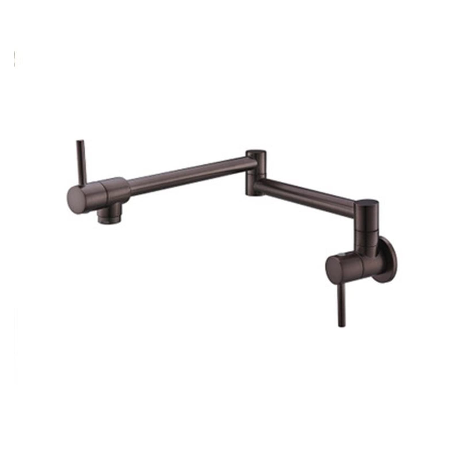Foldable Brass Pot Filler Faucet - Swivel & Retractable for Kitchen Sink - High Flow Rate (Brown Bronze) - Perfect for Cooking & Filling Pots