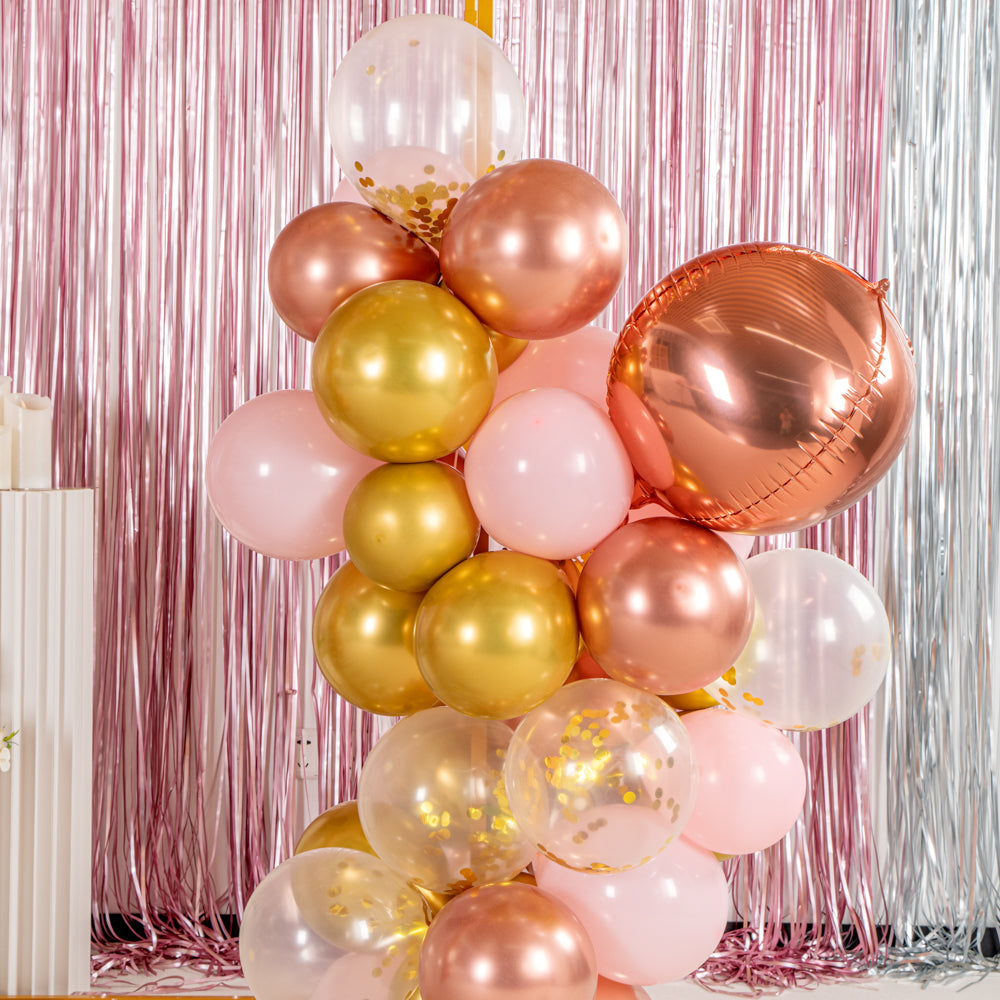 Pink and Gold Balloon Arch Garland Kit - 137 Pieces Balloon Decorations for Birthday, Wedding, Baby Shower & Party Decor