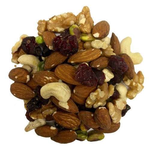 OliveNation Raw Mixed Nuts & Dried Fruit Blend - Non-GMO, Gluten Free, Kosher, Vegan Snack Mix (25 lbs) | Perfect for Healthy Snacking, Baking, Cocktail Parties & Salad Toppings
