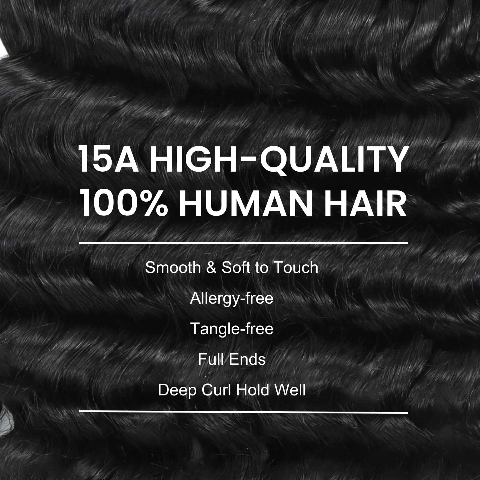 15A Soft Thick Virgin Human Hair Extensions for Boho Braids & Micro Braids - 18 Inch 200g (4x50g) No Weft Bulk Braiding Hair - Natural Black | Perfect for Protective Styles & Festival Hairstyles