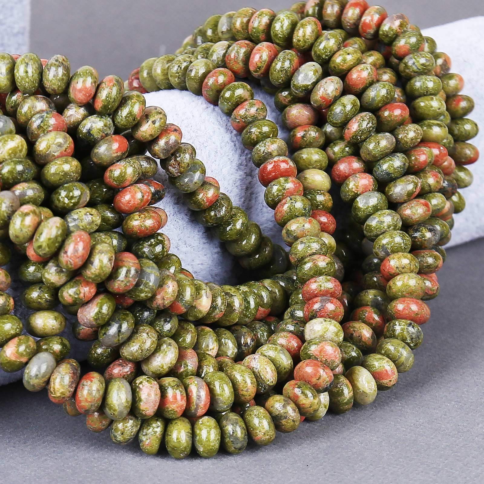 ICAI 5x8mm Natural Kambaba Jasper Beads - Rondelle Spacer Loose Beads for Jewelry Making, DIY Crafts, Bracelets & Necklaces (1 Strand, 15