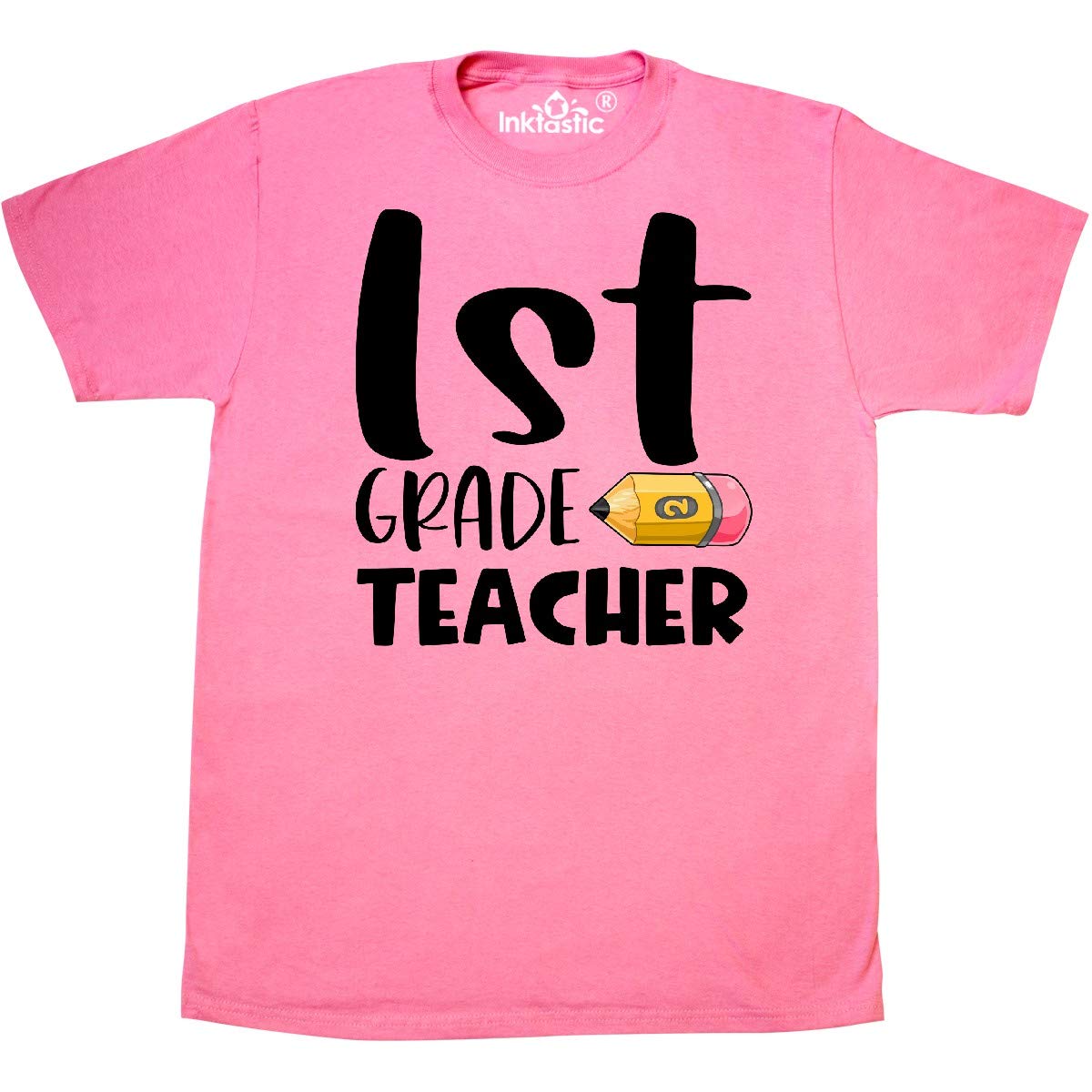 First Grade Teacher Pencil Graphic T-Shirt - Fun & Cute Teaching Apparel for Educators - Perfect for Classroom, School Events & Teacher Appreciation Gifts