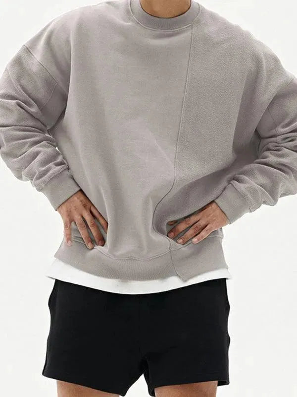 Premium Solid Crew Neck Men's Sweatshirt - Soft Cotton Pullover for Casual Wear, Gym & Outdoor Activities
