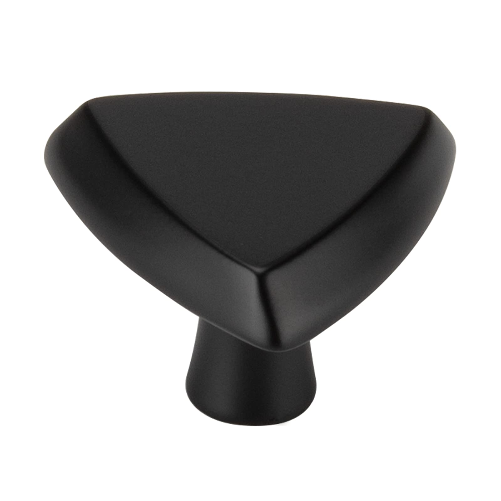 25 Pack Black Cabinet Drawer Knobs - Matte Black Triangle Dresser Hardware (1.4