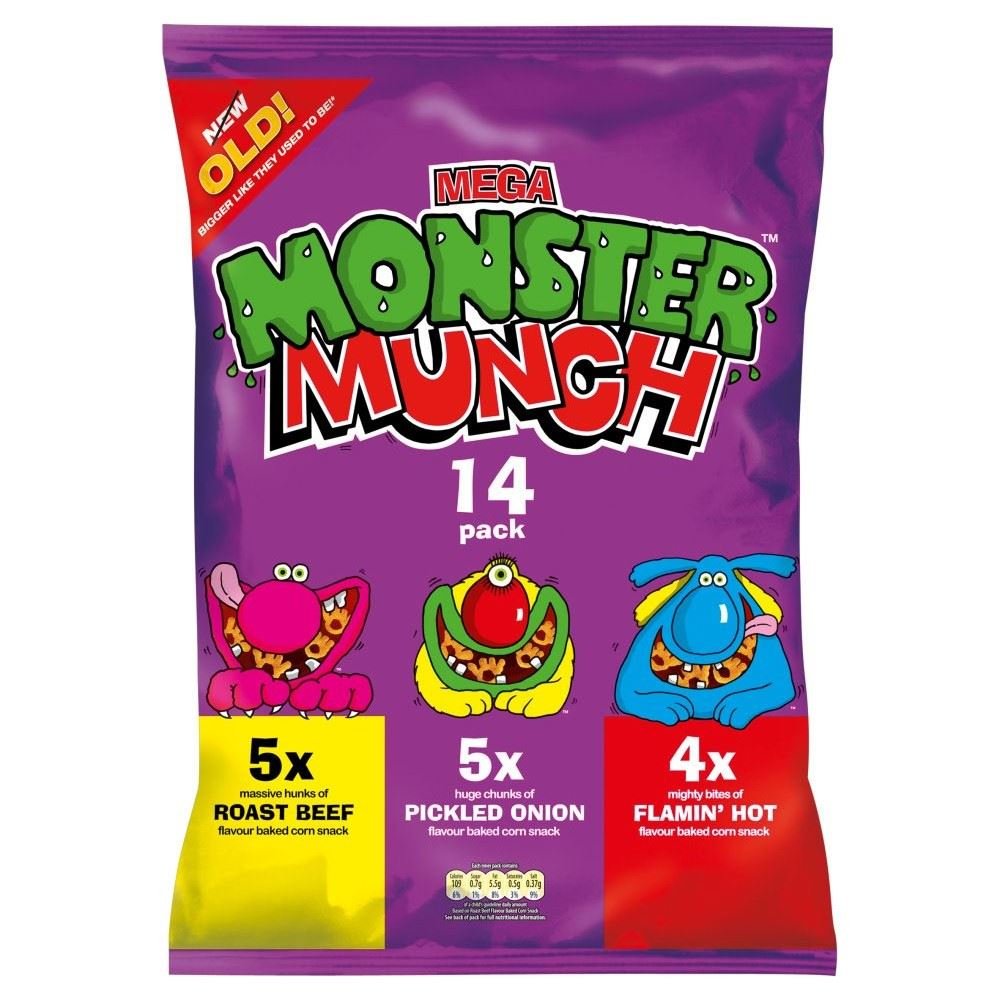 Walkers Monster Munch Variety Pack (12x22g) - 2 Pack | Crunchy Corn Snacks for Kids Lunch, Party Favors & Movie Night Snacks