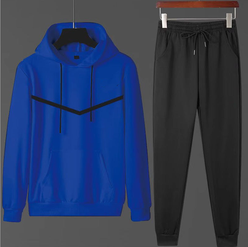 Men's Hooded Sweatshirt 2-Piece Set - Casual Pullover Hoodie & Jogger Pants Outfit (XN2094) | Comfortable Lounge Wear for Home, Gym, and Street Style Fashion