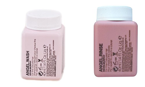 Kevin Murphy Angel Wash & Rinse Travel Size Duo - 1.35 oz Each | Sulfate-Free Shampoo & Conditioner Set for Soft, Shiny Hair | Perfect for Travel, Gym & On-The-Go Hair Care