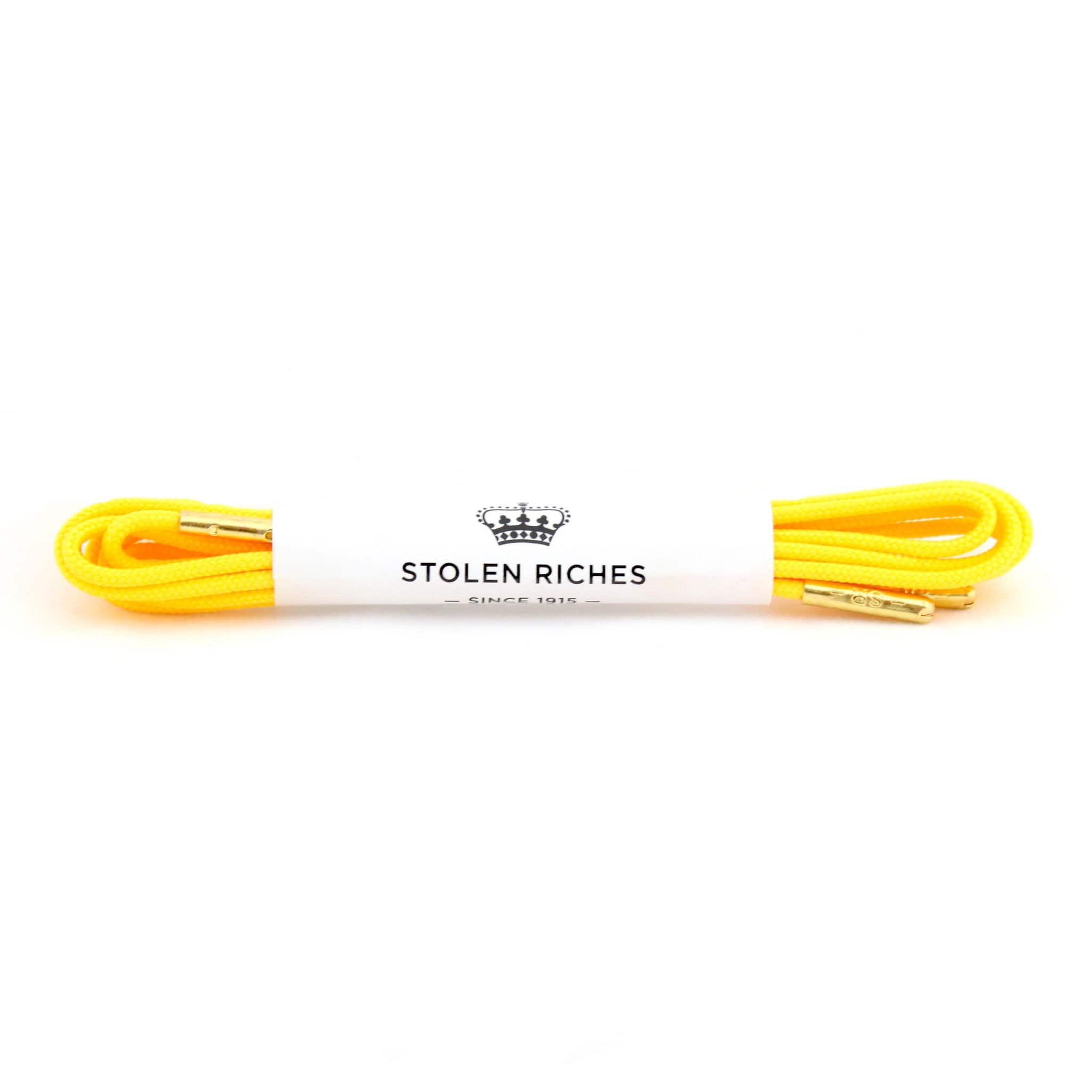 Huckleberry Yellow Shoelaces for Dress Shoes - 32 Inch/81cm Length - Perfect for Formal Wear & Office Attire