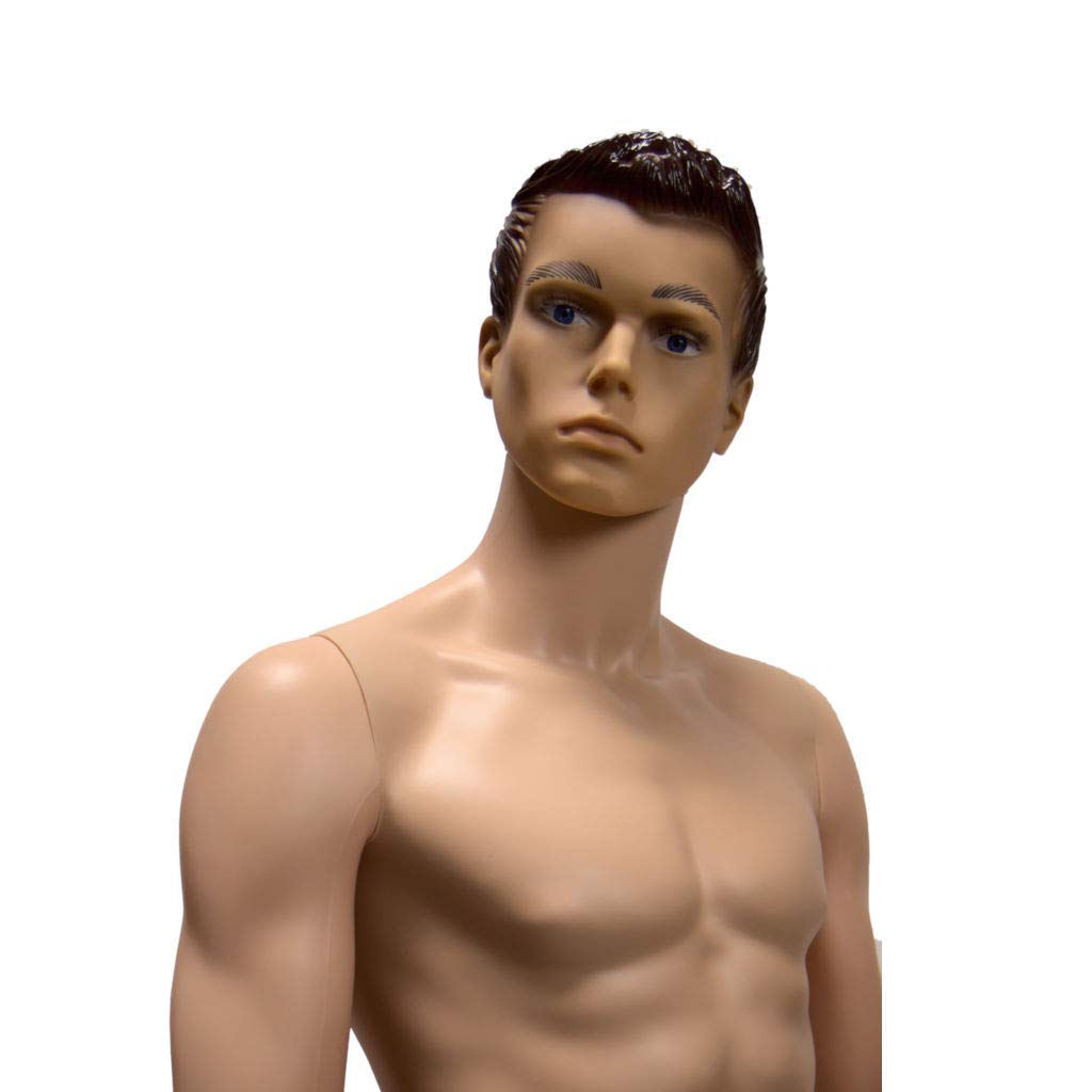 Realistic Standing Male Adult Mannequin with Base (YM8-1F) - Perfect for Retail Stores, Fashion Displays & Photography Studios