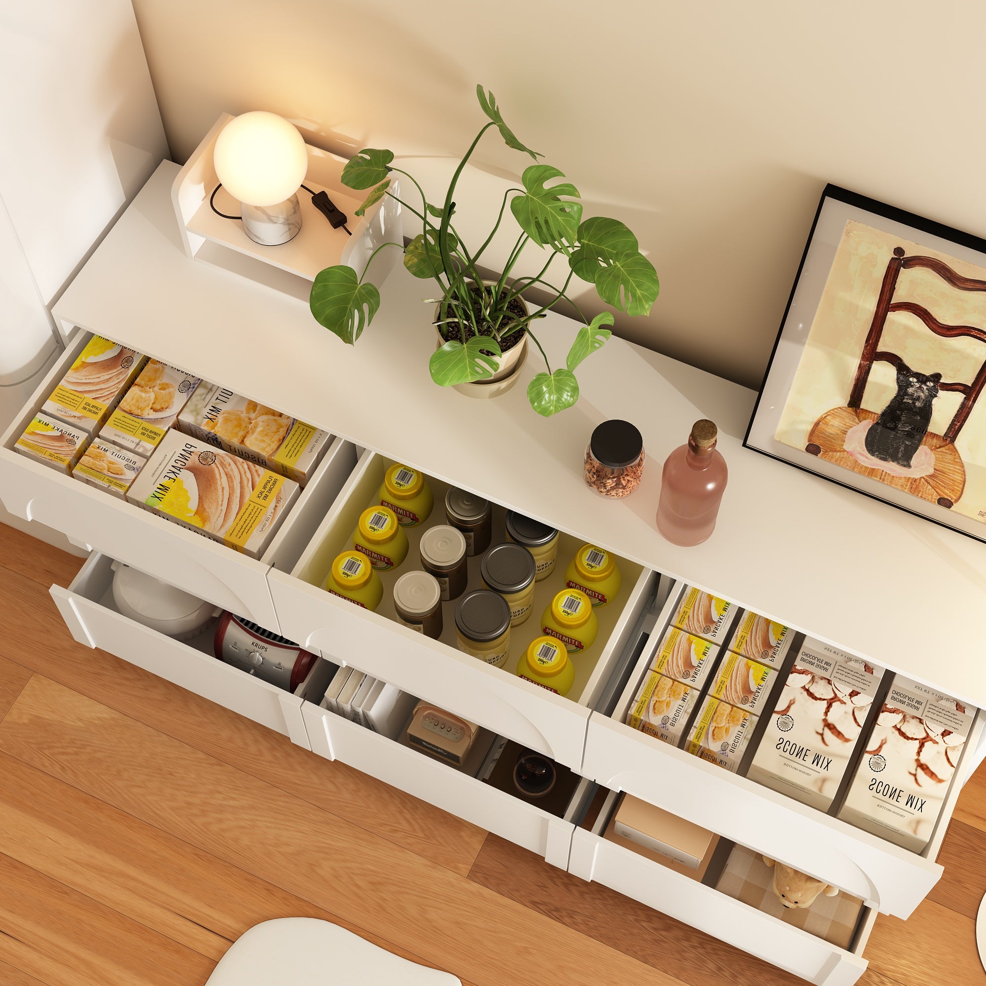 9-Drawer Sideboard with Elegant Design - Stylish Storage Cabinet for Dining Room, Living Room & Entryway