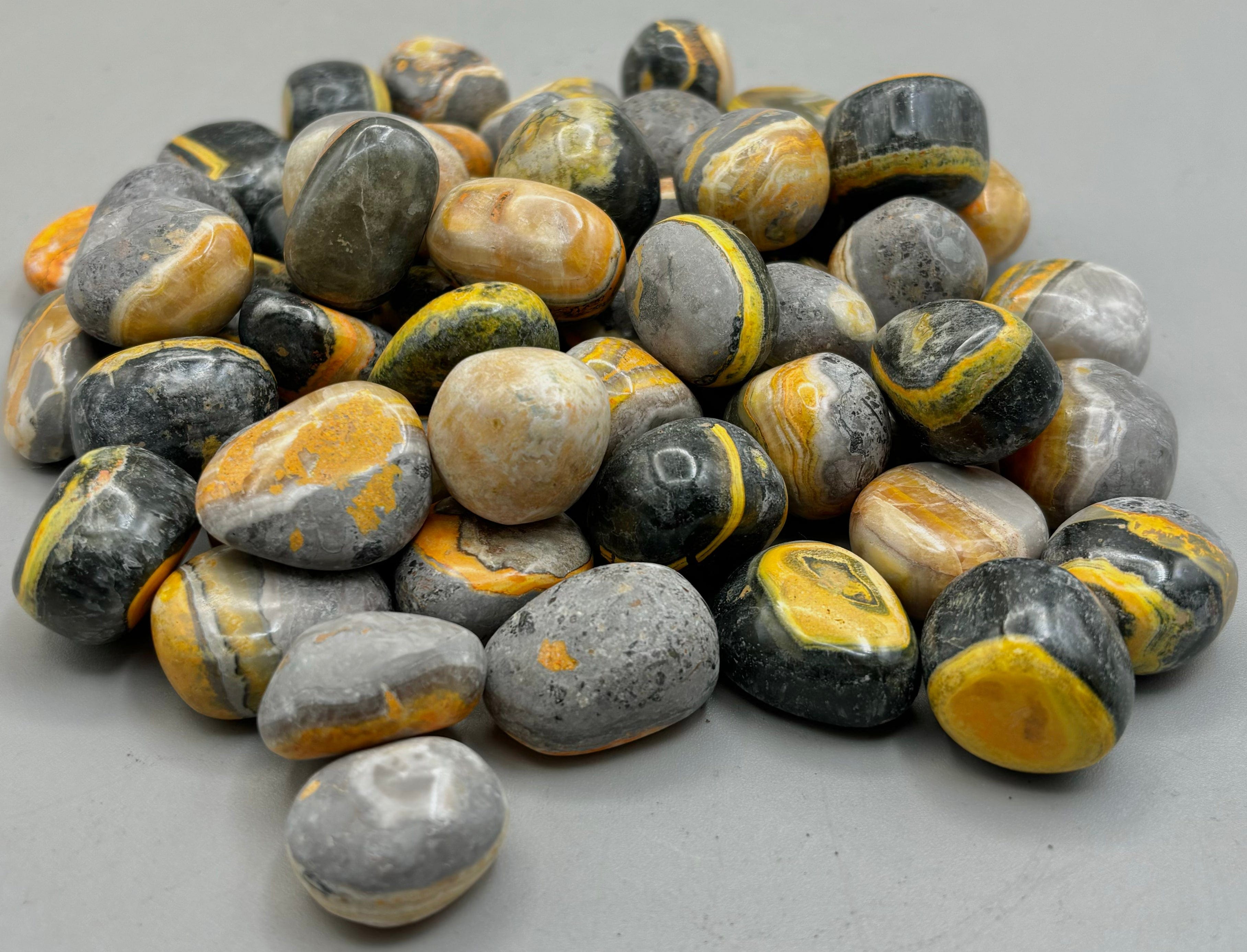 Bumble Bee Jasper Tumbled Stones - Natural Healing Crystals for Meditation, Chakra Balancing & Home Decor | Perfect for Reiki, Jewelry Making & Spiritual Gifts