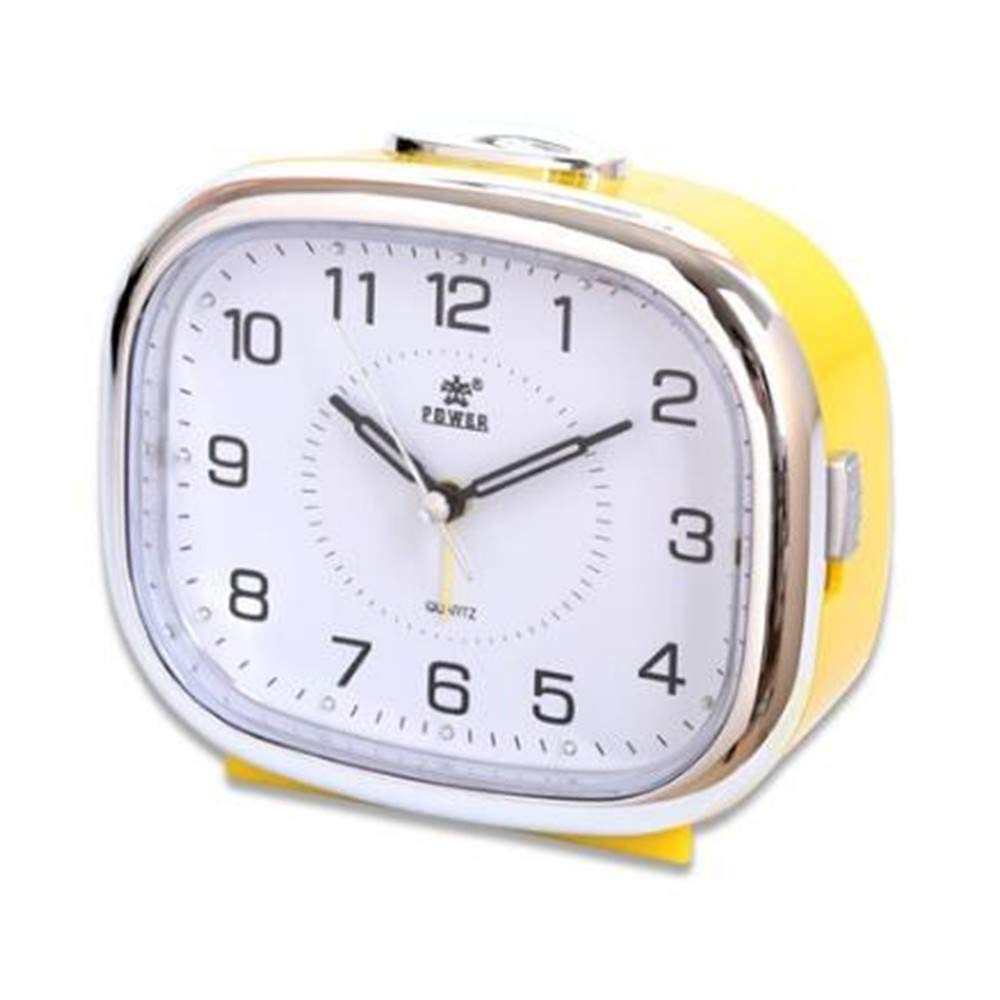 JIAJIA Music Night Light with Alarm Clock - Small Fashion Silent Table Clock for Bedroom, Yellow | Perfect for Kids Room, Nursery, and Bedside Decor