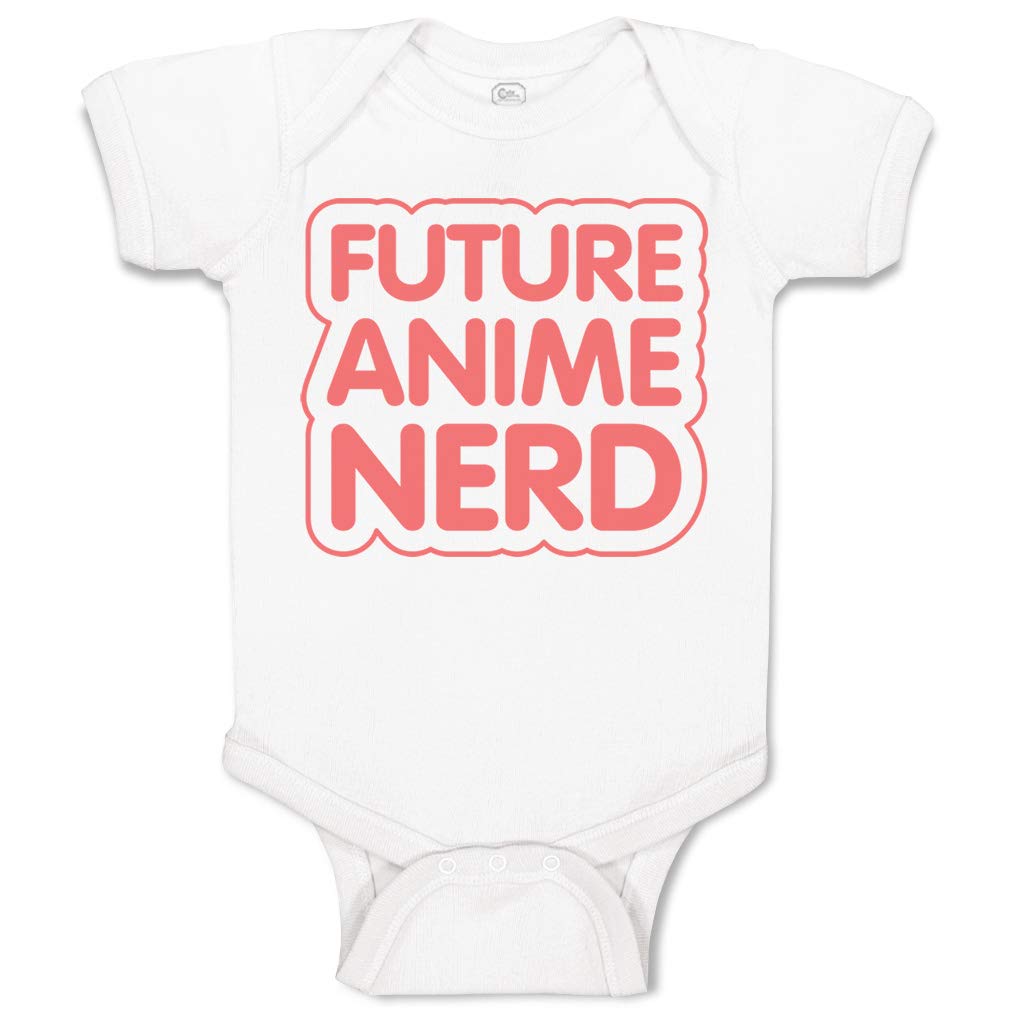 Funny Future Anime Nerd Baby Bodysuit - Cute Rascals Cotton Onesie for Boys & Girls (White) - Perfect for Newborn Photoshoots & Anime-Themed Baby Showers