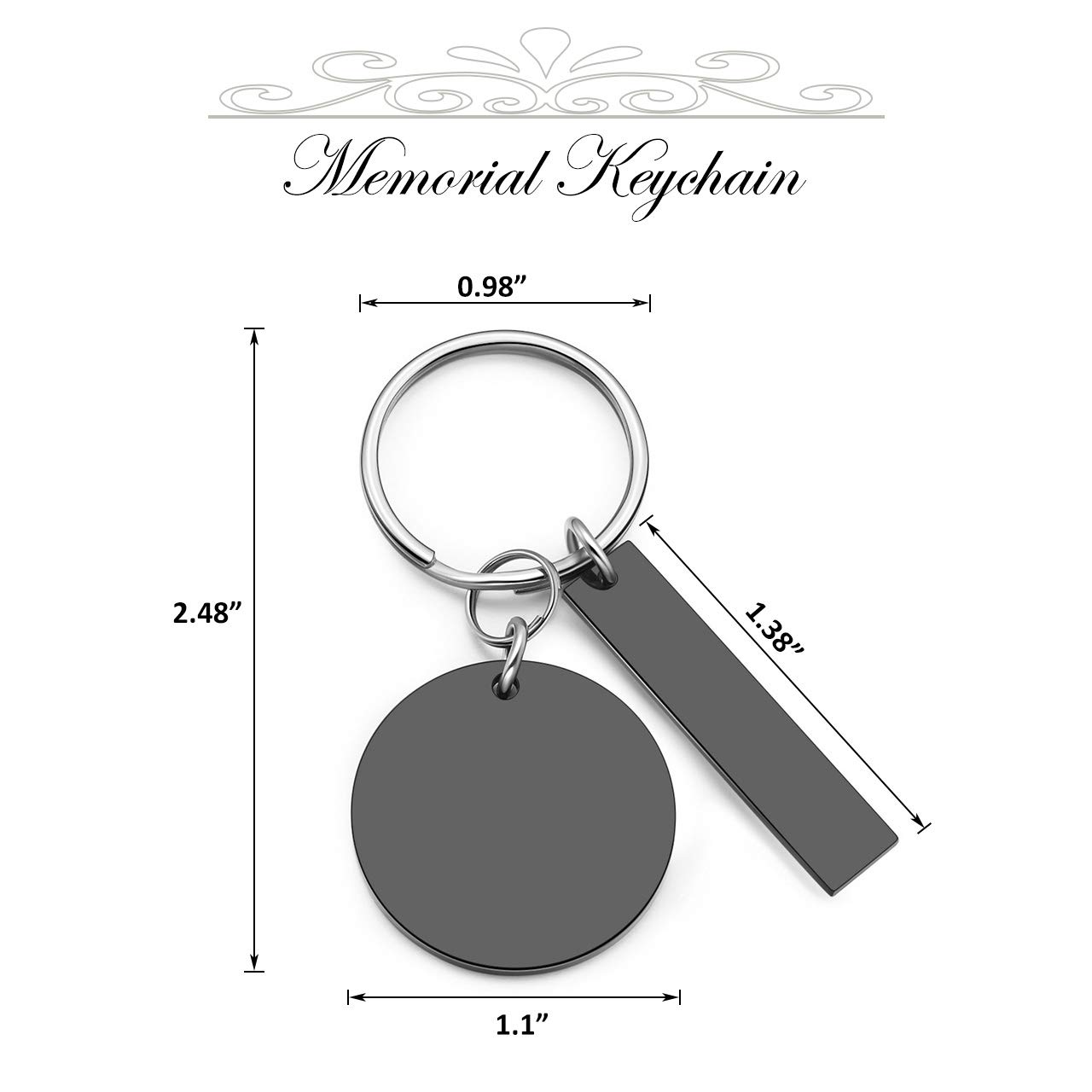 Personalized Custom Name & Date Stainless Steel Dog Tag Keychain - Engraved Calendar Pendant for Best Friend, Family & Loved Ones | Perfect Gift for Anniversaries, Birthdays & Special Occasions