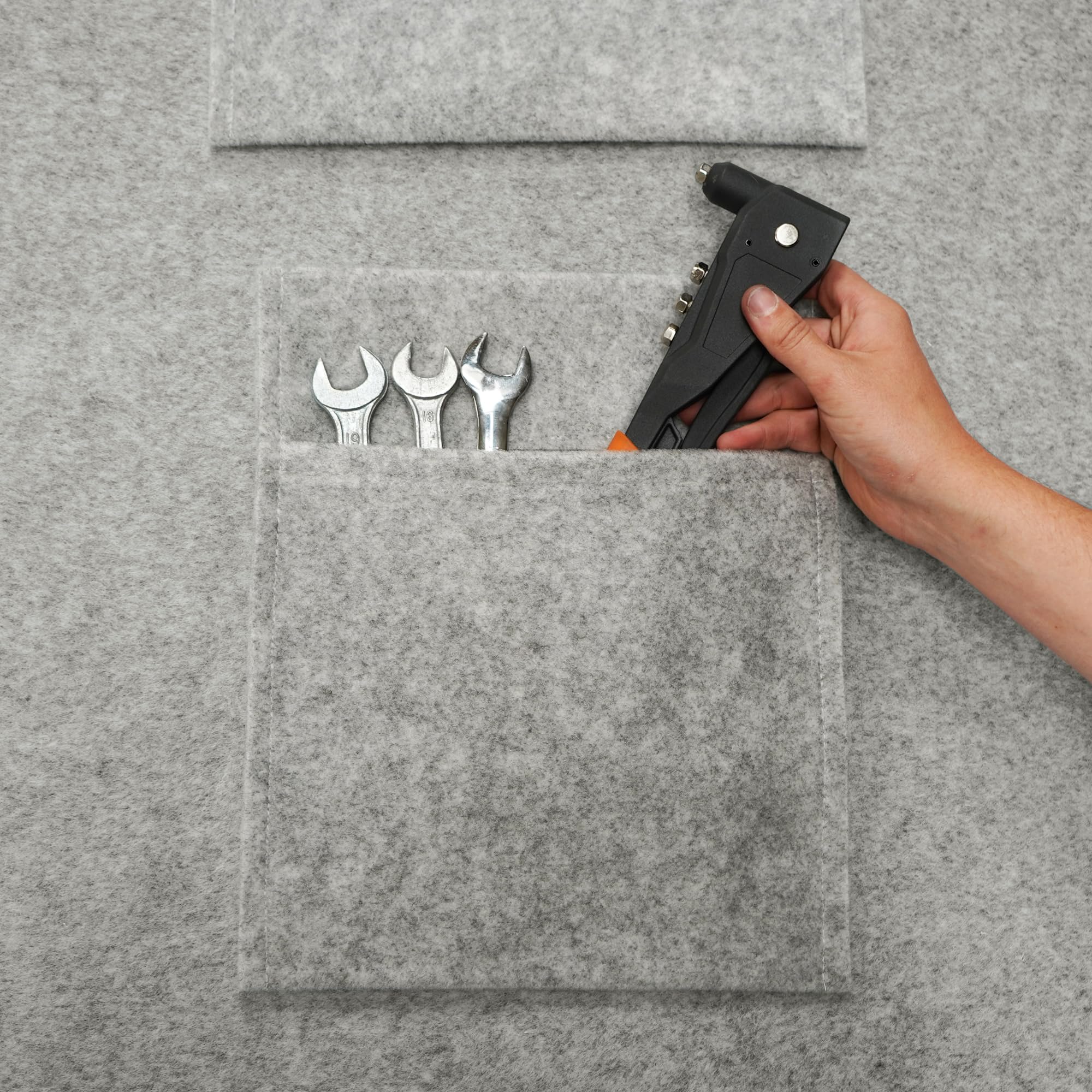 11Sqm Van Lining Carpet 4-Way Super Stretch Kit with Storage Pouches - Silver Grey | Durable Cargo Van Flooring for Work Trucks & Campers | Easy Installation & Custom Fit