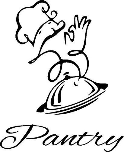 Chef's Pantry Vinyl Door Decal - Dark Red Kitchen Wall Art (11x13 Inches) - Perfect for Restaurant, Bakery, or Home Kitchen Decor