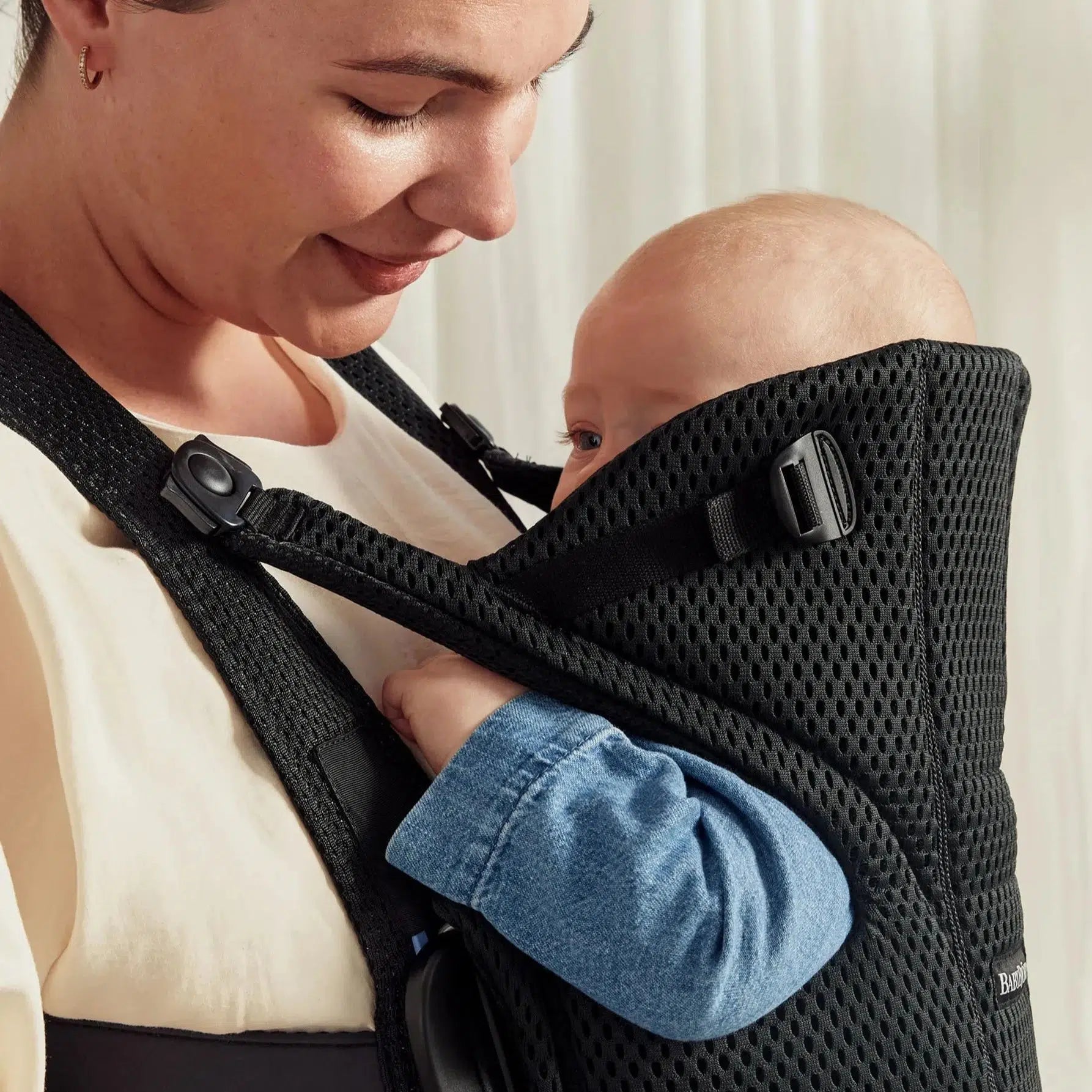 Baby Bjorn Baby Carrier Free - Ergonomic, Breathable Black Mesh Infant Carrier for Hands-Free Parenting - Perfect for Hiking, Shopping & Travel