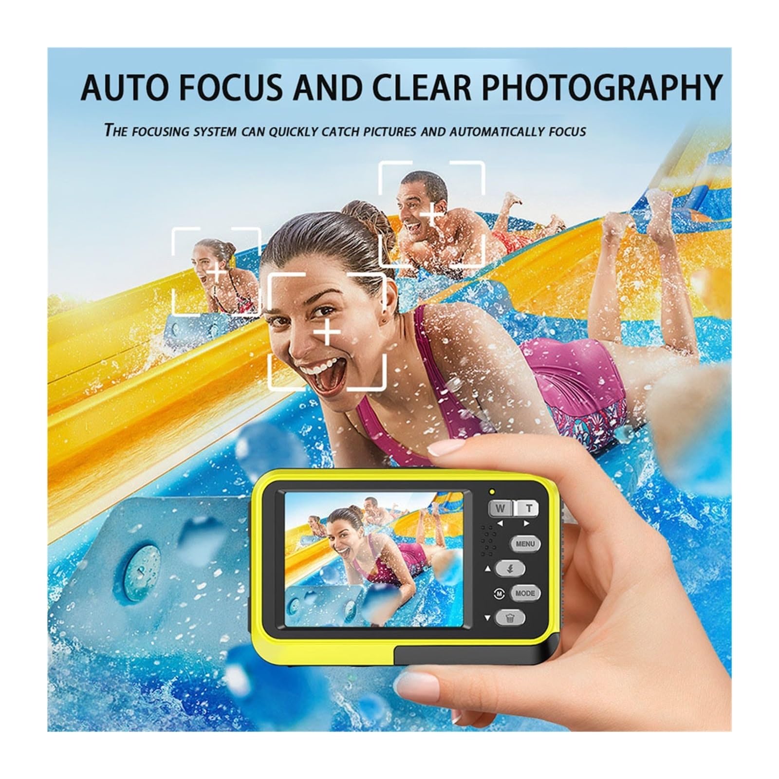 MZZYG Action Camera with Dual Screens, Waterproof 4K HD Sports Camera, Anti-Shake Driving & Riding Recorder (Black) - Perfect for Outdoor Adventures, Vlogging, and Extreme Sports