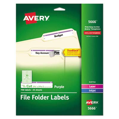 Avery Self-Adhesive File Folder Labels for Laser/Inkjet - Office Organization