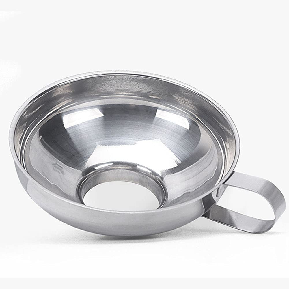 Stainless Steel Canning Funnel for Wide & Regular Jars - Large Kitchen Funnel with Handle for Home Canning, Preserving, Jam Making & DIY Food Storage
