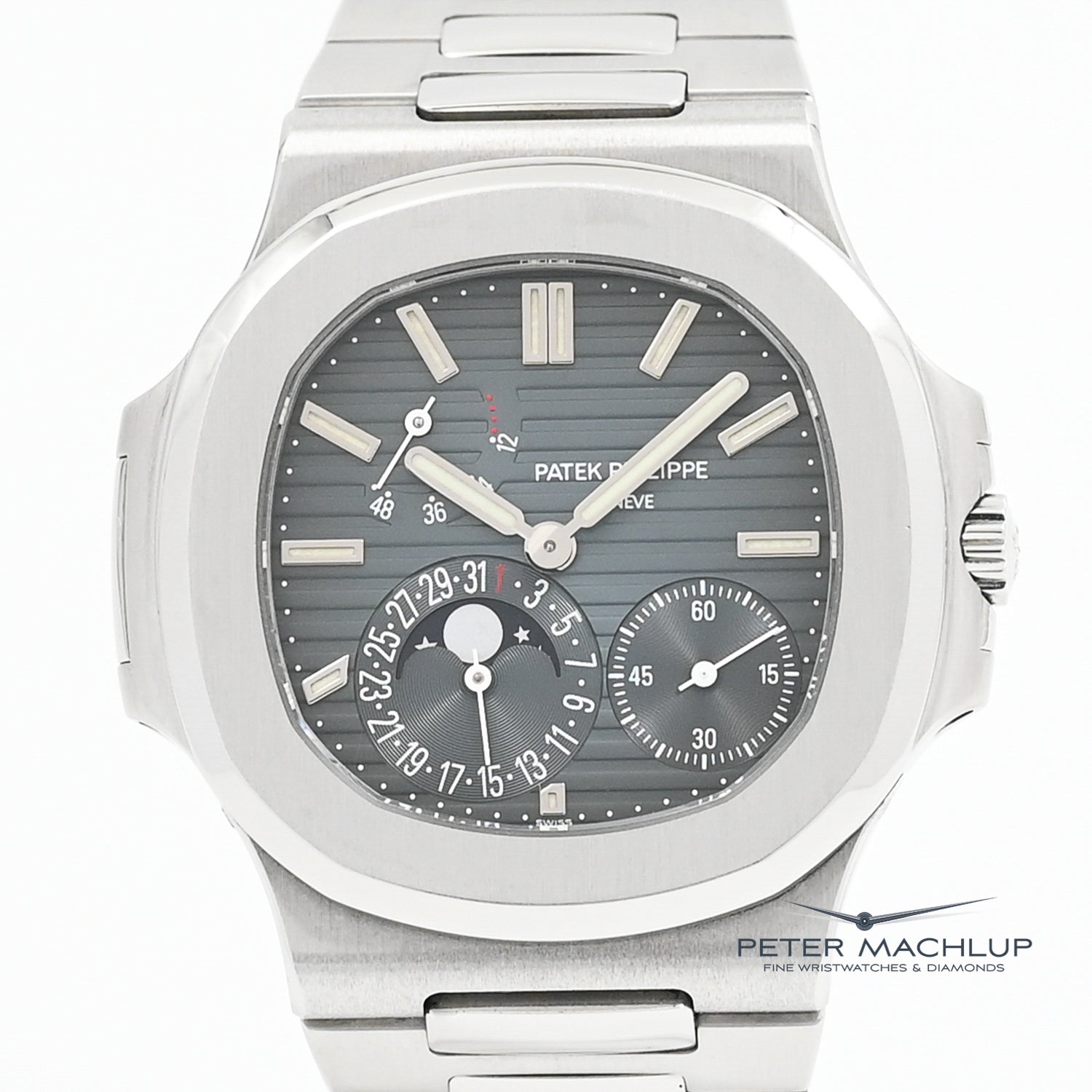 Patek Philippe Nautilus Moonphase Watch 2008 - Luxury Men's Automatic Timepiece with Moon Phase Complication for Business & Formal Occasions