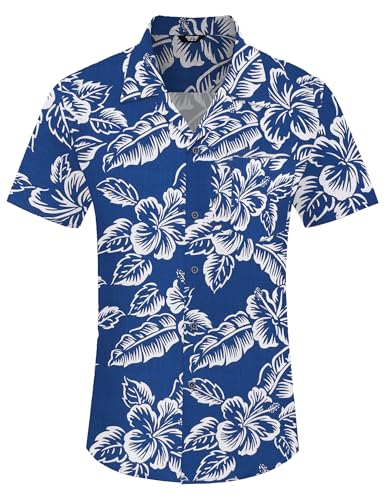 Floral White and Blue