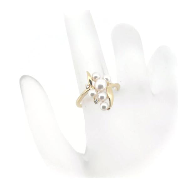18K Gold Pearl and Diamond Ring for Women - Vintage Elegant Jewelry Gift for Wedding, Anniversary & Special Occasions