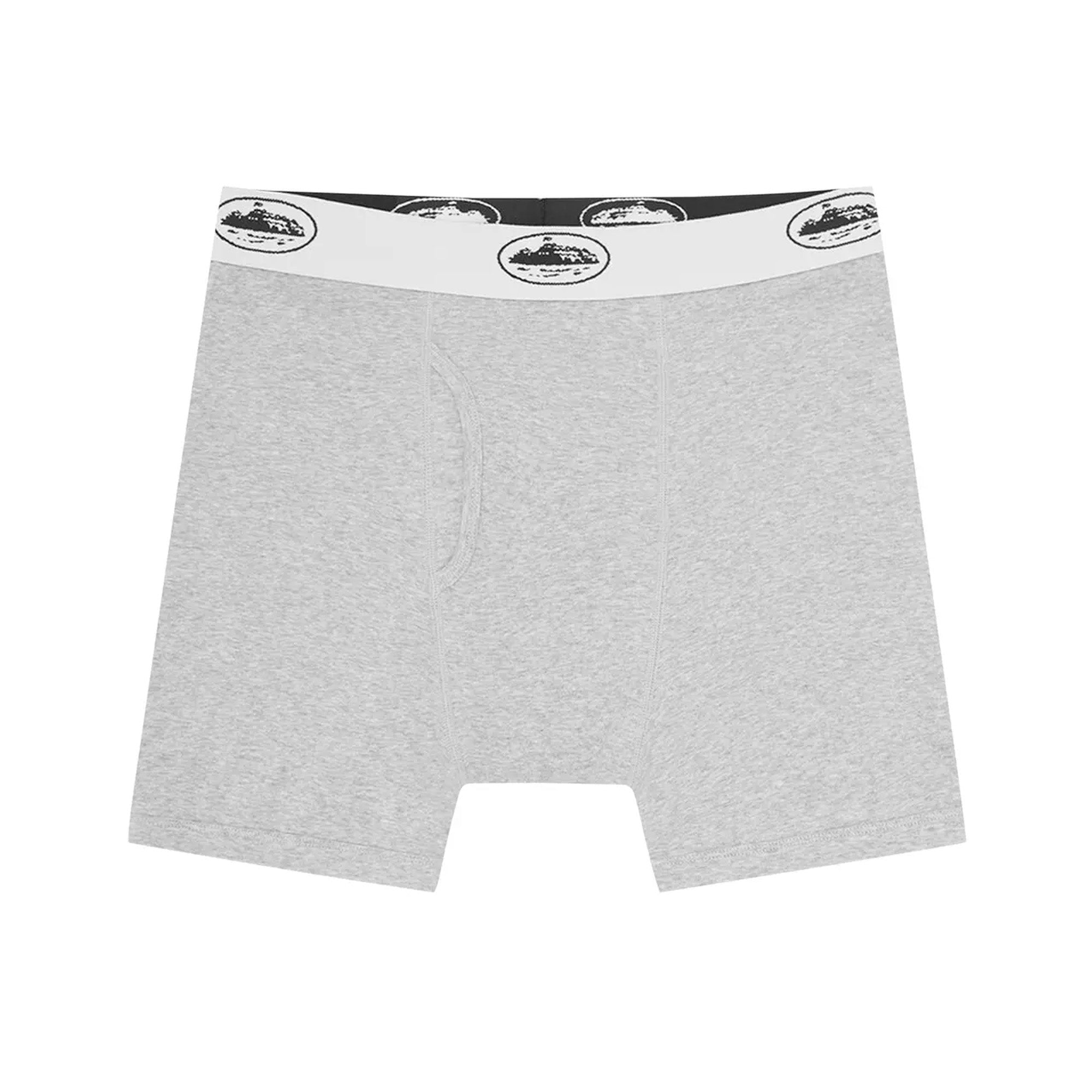 Corteiz Alcatraz Boxers (3 Pack) - Premium Men's Underwear in Grey - Soft, Breathable & Comfortable for Everyday Wear, Gym & Travel (2025 Edition)