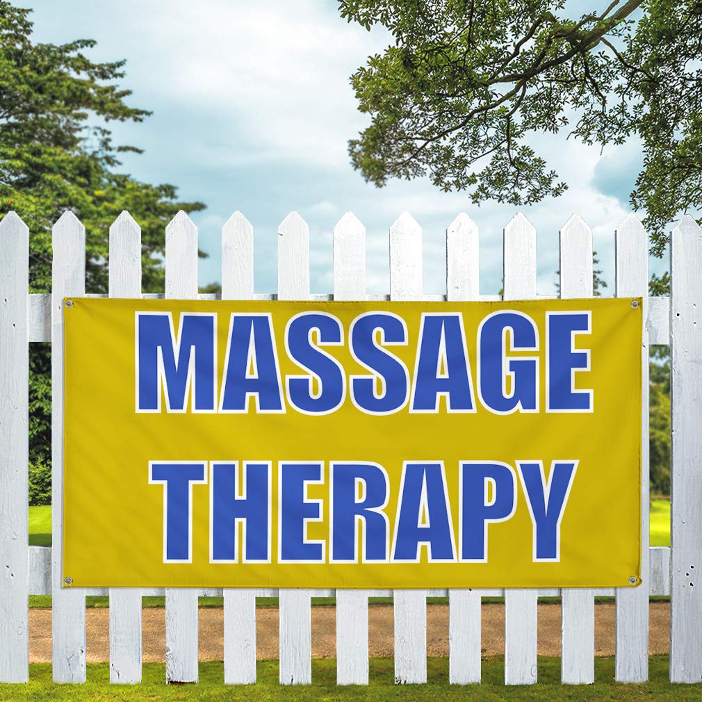 Custom Vinyl Banner for Massage Therapy & Business Advertising - Weatherproof Outdoor Yard Signs with 8 Grommets (48x96 Inches) - Perfect for Storefronts, Events & Trade Shows