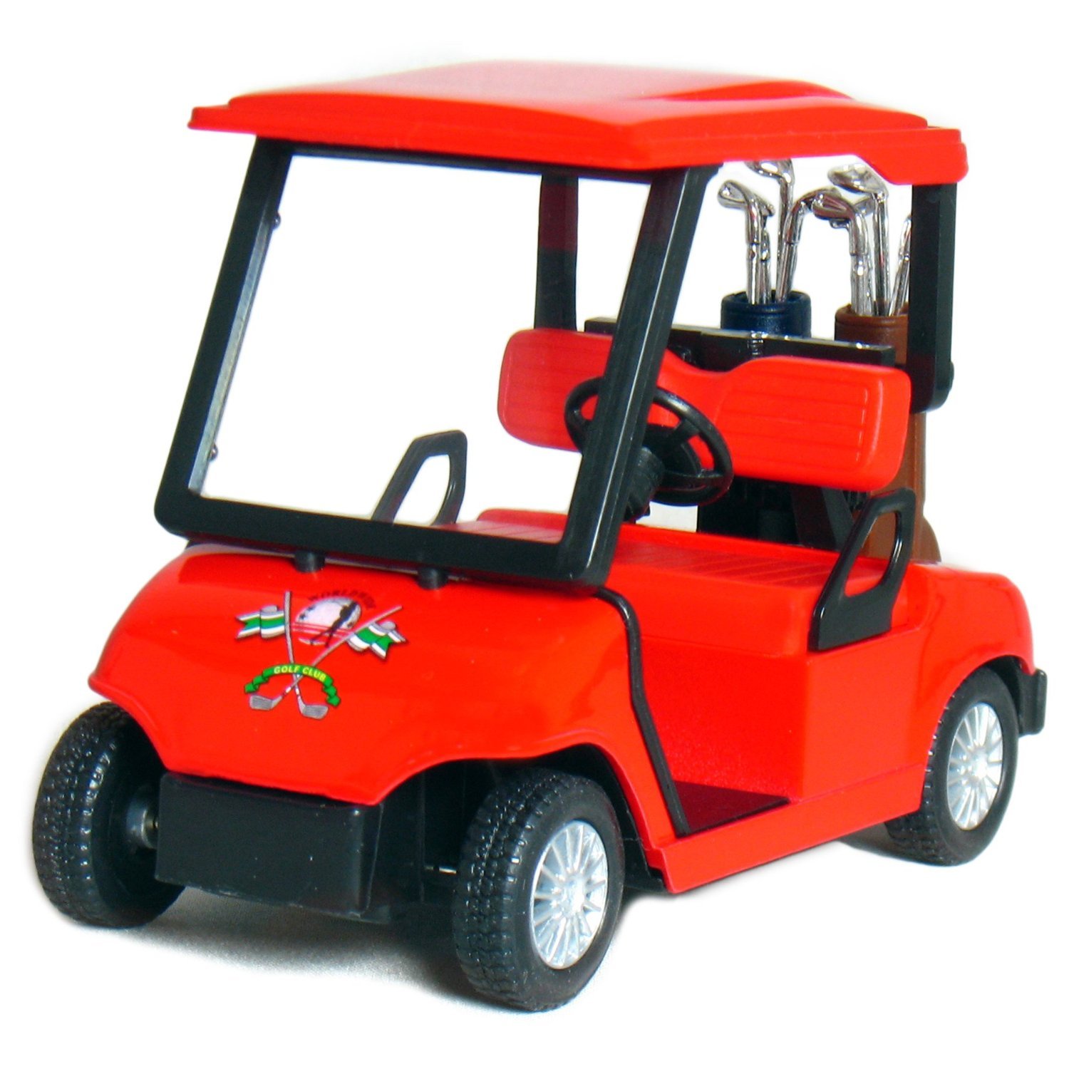 KiNSFUN Pull Back Action Golf Cart Toy - Red - Fun Racing Car for Kids, Perfect for Indoor & Outdoor Play, Birthday Gifts, and Golf-Themed Parties