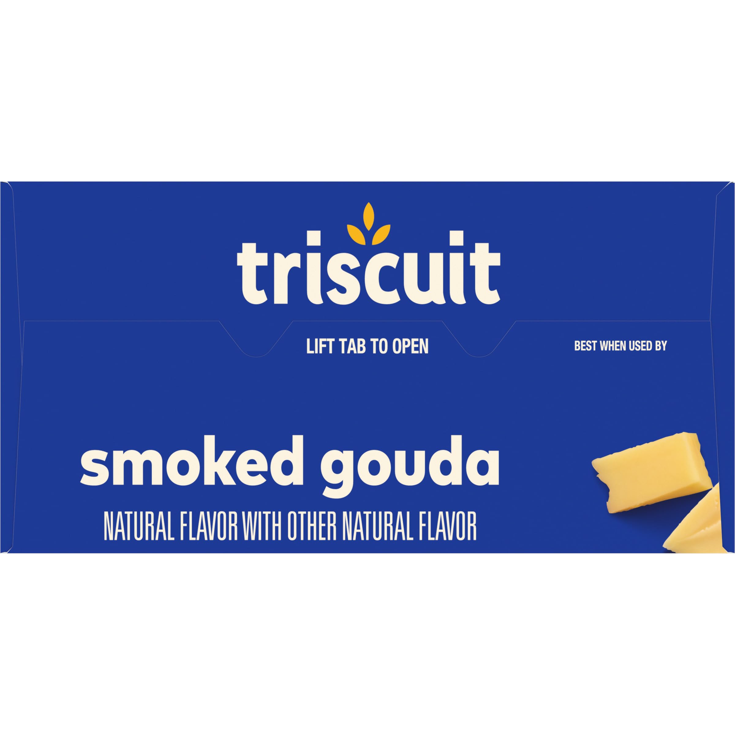 Triscuit Smoked Gouda Whole Grain Wheat Crackers - Healthy Lunch Snacks & Party Crackers (8.5 oz) | Perfect for Office, School & Picnics