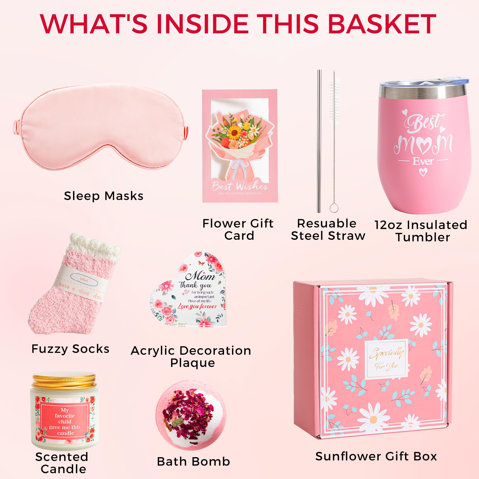 Best Christmas & Mother's Day Gifts for Mom - Thoughtful Gift Box from Daughter, Son or Husband | Birthday, Thanksgiving & Get Well Presents | Relaxing Spa Set for New Moms & Mother-in-Law | Perfect for Self-Care, Special Occasions & Showing Appreciation
