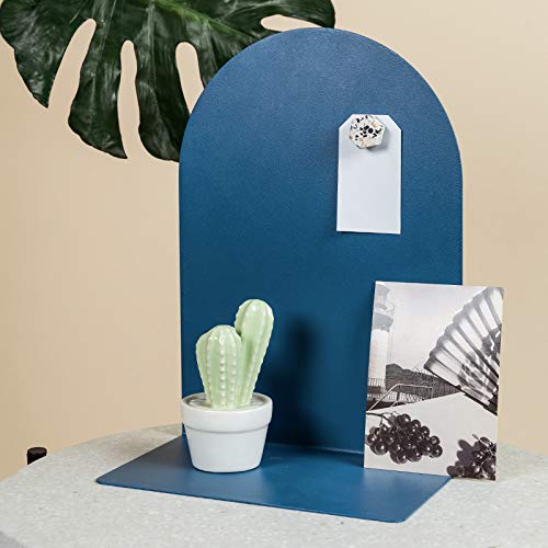 Wall-Mounted Metal Arch Wall Shelf - Rustic Industrial Storage Organizer & Display Shelf for Living Room, Bedroom, Bathroom, Kitchen, Office & Hotel Decor - Space-Saving Home Organization Solution (Blue, Large) - Perfect for Displaying Plants, Books, Decor Items & Bathroom Essentials