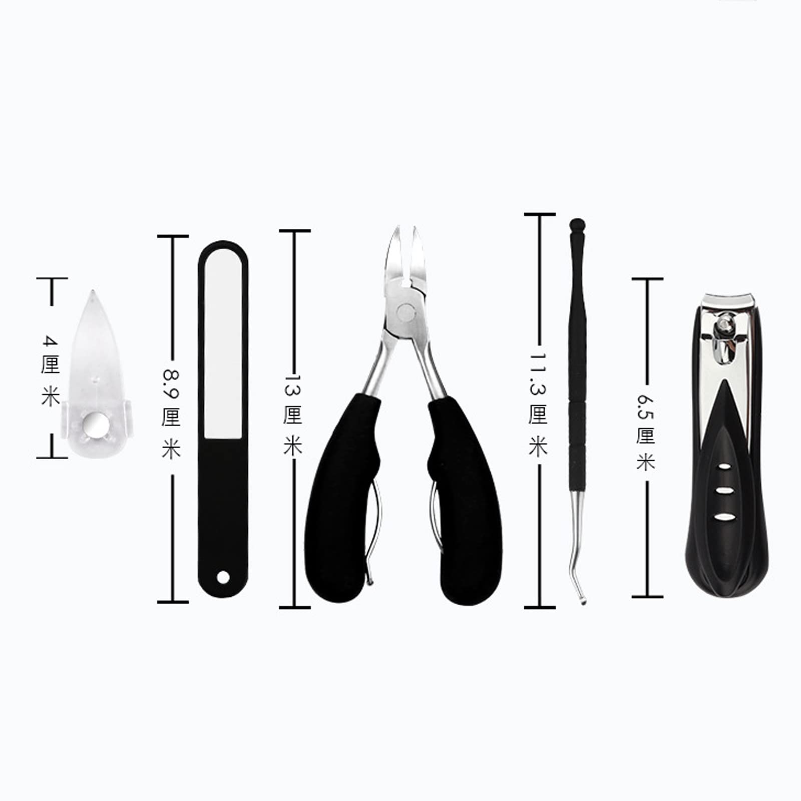 Professional Stainless Steel Nail Clippers & Toenail Trimmer Kit - Ingrown Toenail Tool, Manicure Scissors, Pedicure Pliers for Men & Women - Perfect for Home Grooming, Salon Use & Travel Nail Care
