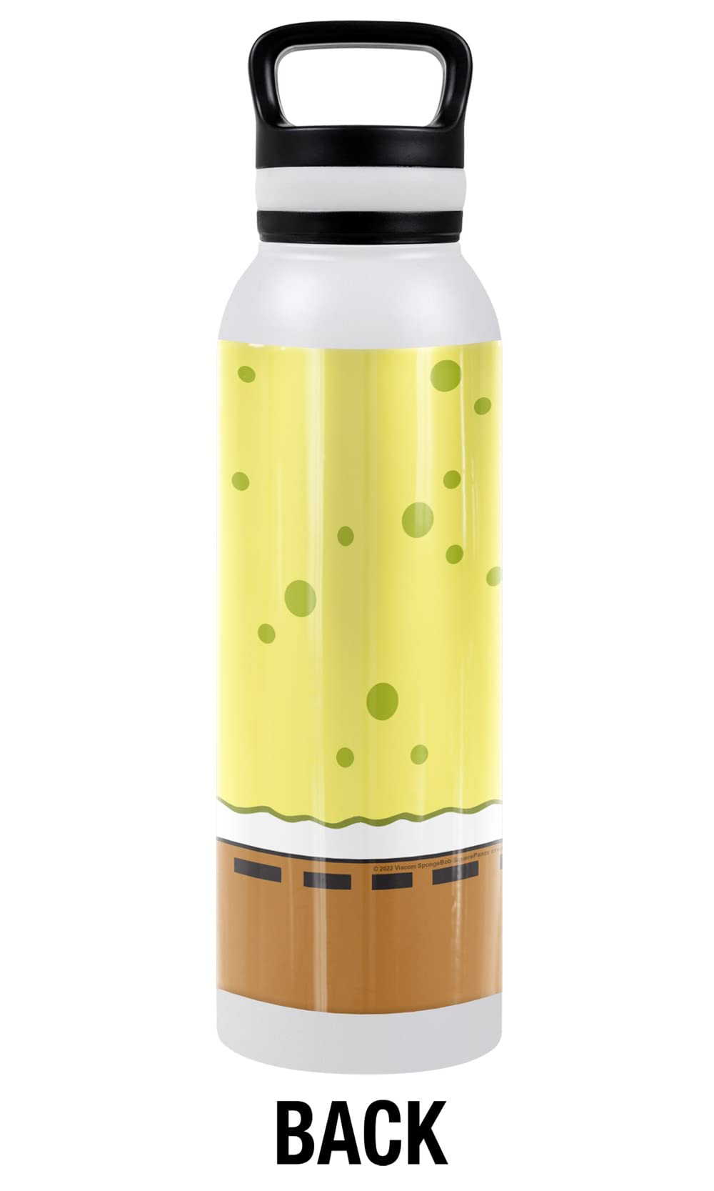 Spongebob Official Insulated Stainless Steel Water Bottle 24oz - Vacuum Sealed, Leak Proof, Loop Cap - Perfect for School, Gym, Outdoor Adventures & Spongebob Fans Collection
