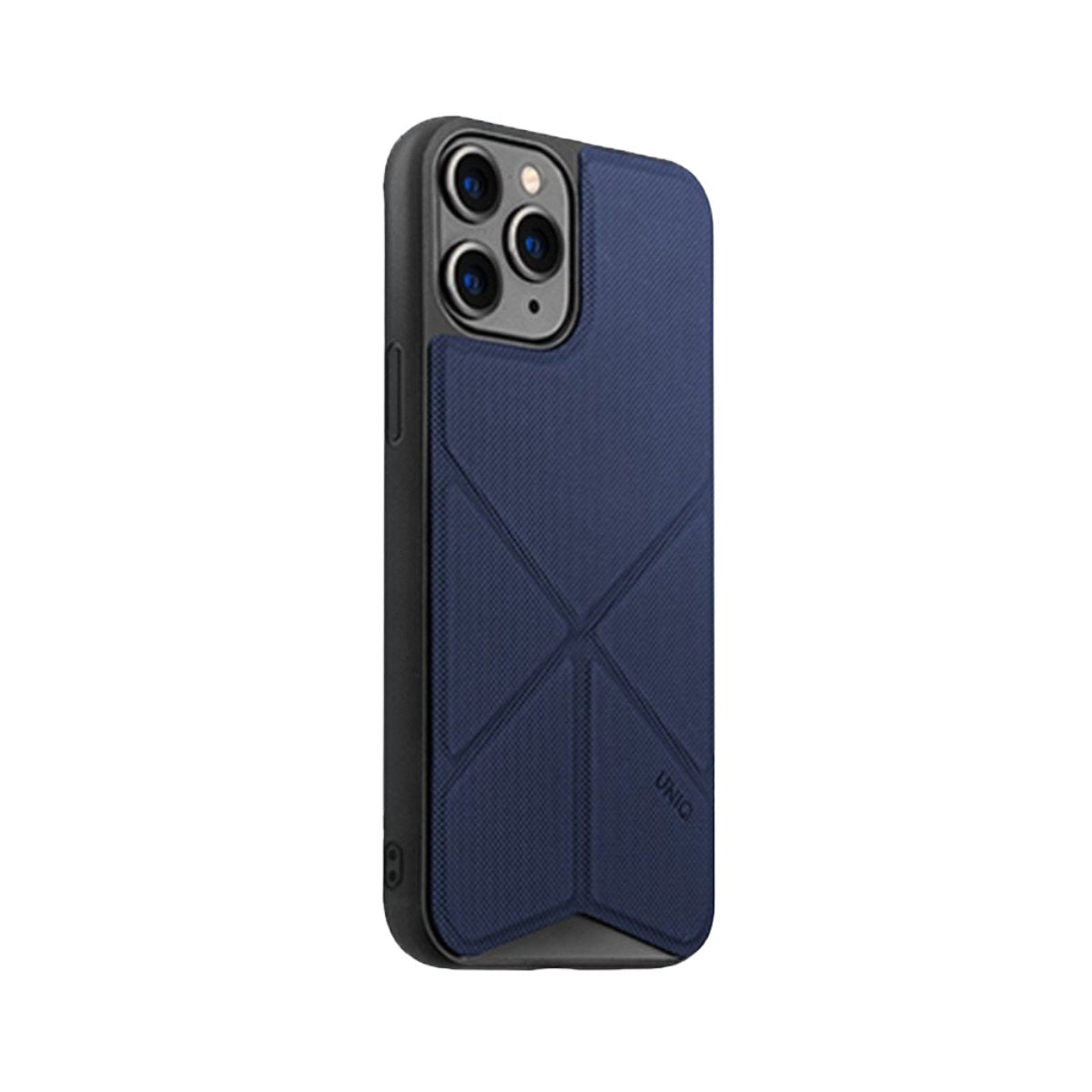 iPhone 12 Pro UNIQ Transforma Foldable Protective Case - Shockproof & Scratch Resistant Cover with Stand Feature (Blue) | Perfect for Work, Travel & Everyday Use
