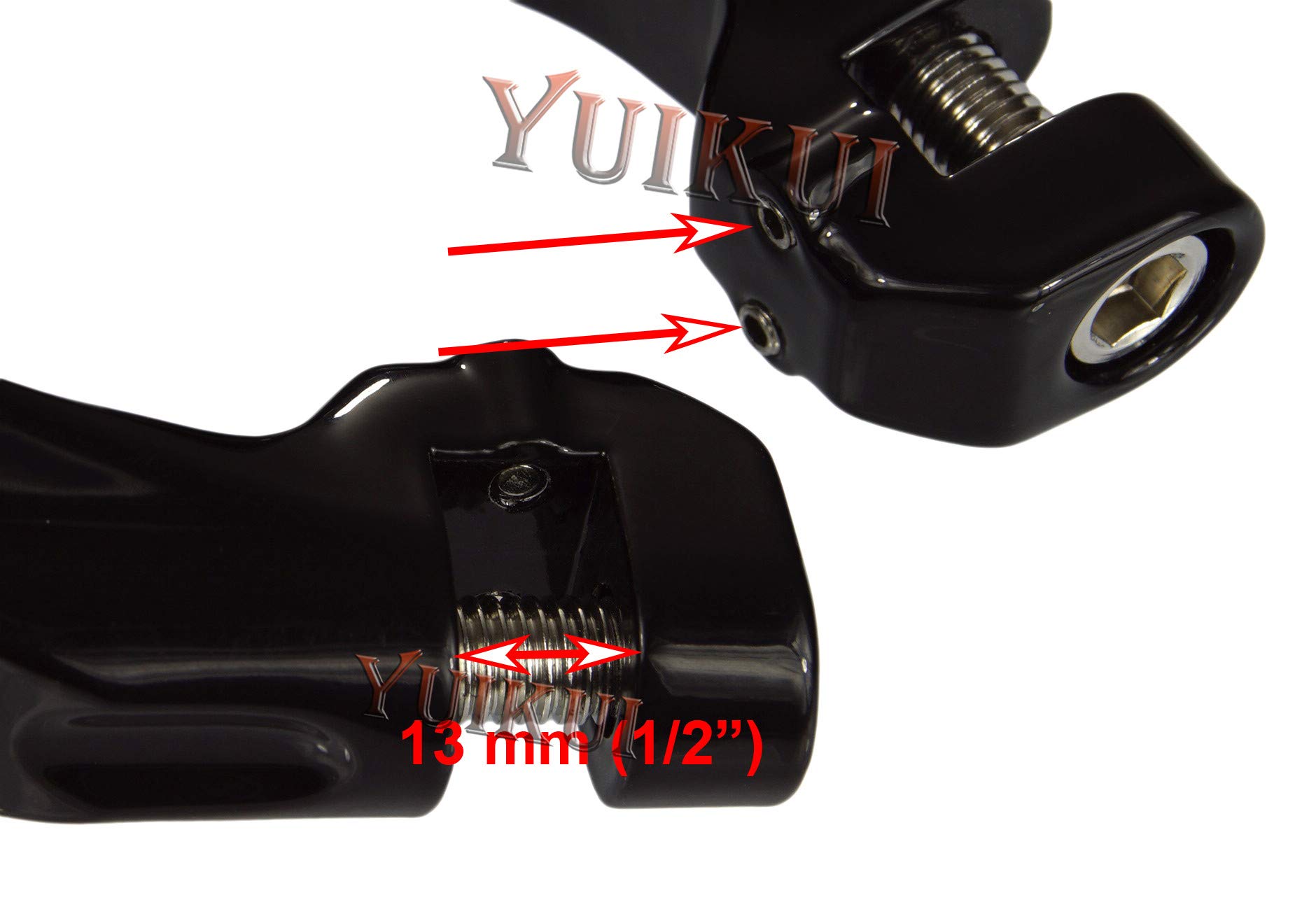 Universal Motorcycle Highway Pegs & Foot Rests - 32mm & 25.4mm Frame Mount for Honda Shadow VT750/ACE/Aero/Phantom/RS - Comfortable Foot Support for Long Rides & Cruising