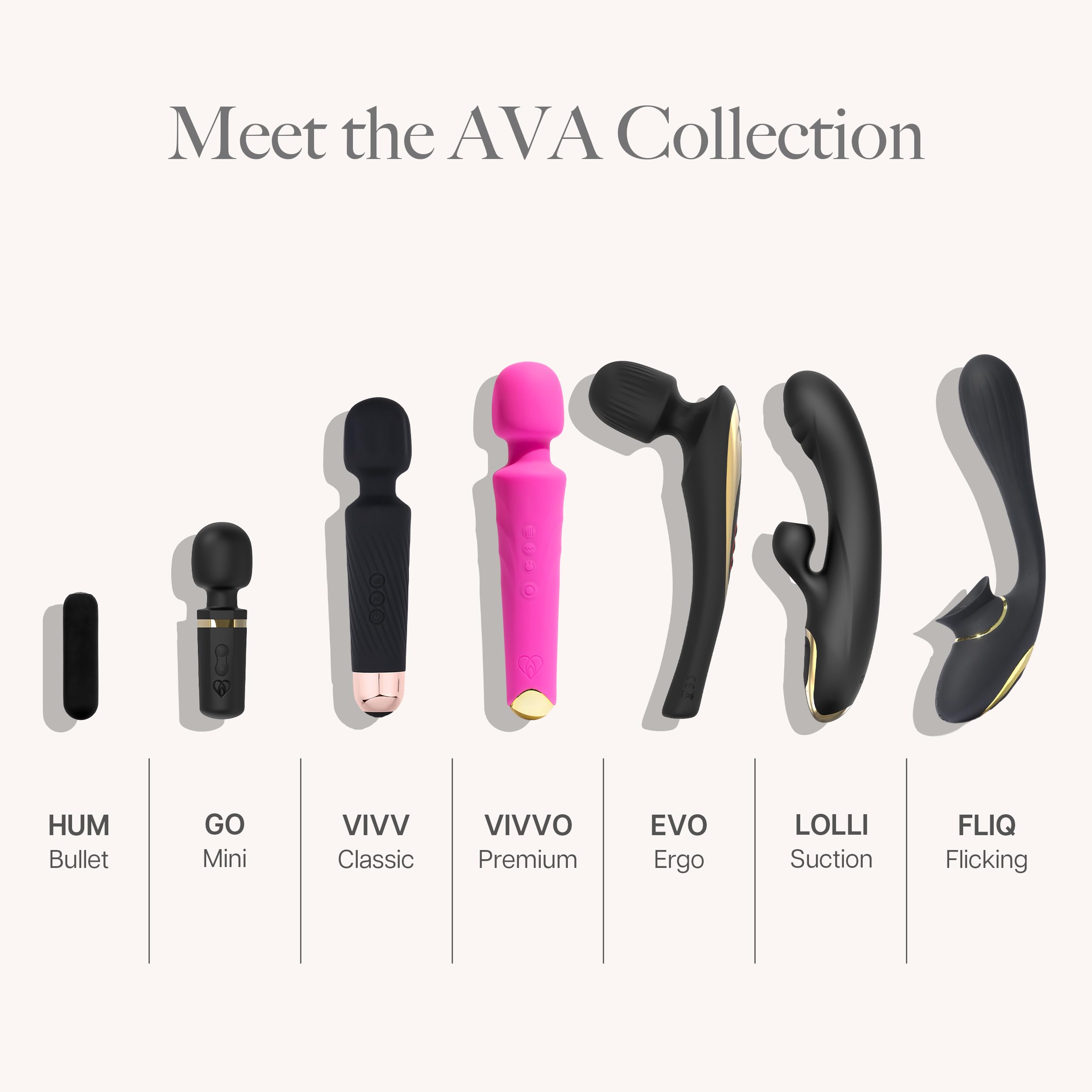 Ava Premium Wand Vibrator for Women - 20 Patterns & 8 Speeds Clit Stimulator, Quiet Small Sex Toy - Perfect Gift for Couples & Solo Play - Hot Pink