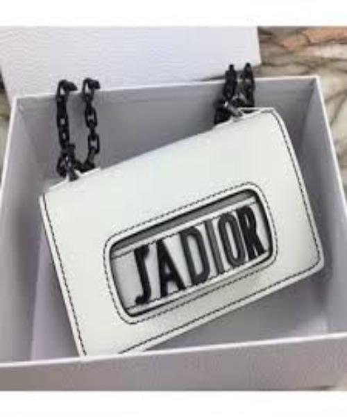 J'Adior Off White Matte Calfskin Ultra Black Flap Bag - Luxury Designer Handbag for Women, Perfect for Evening Parties, Date Nights & Special Occasions