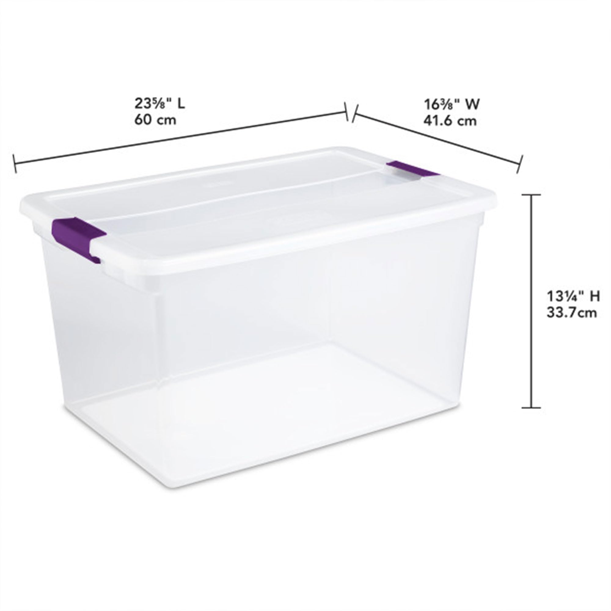 Sterilite 24-Pack 66 Quart ClearView Latch Box - Stackable Plastic Storage Bins with Secure Lids for Home Organization, Closet, Garage & Office Use