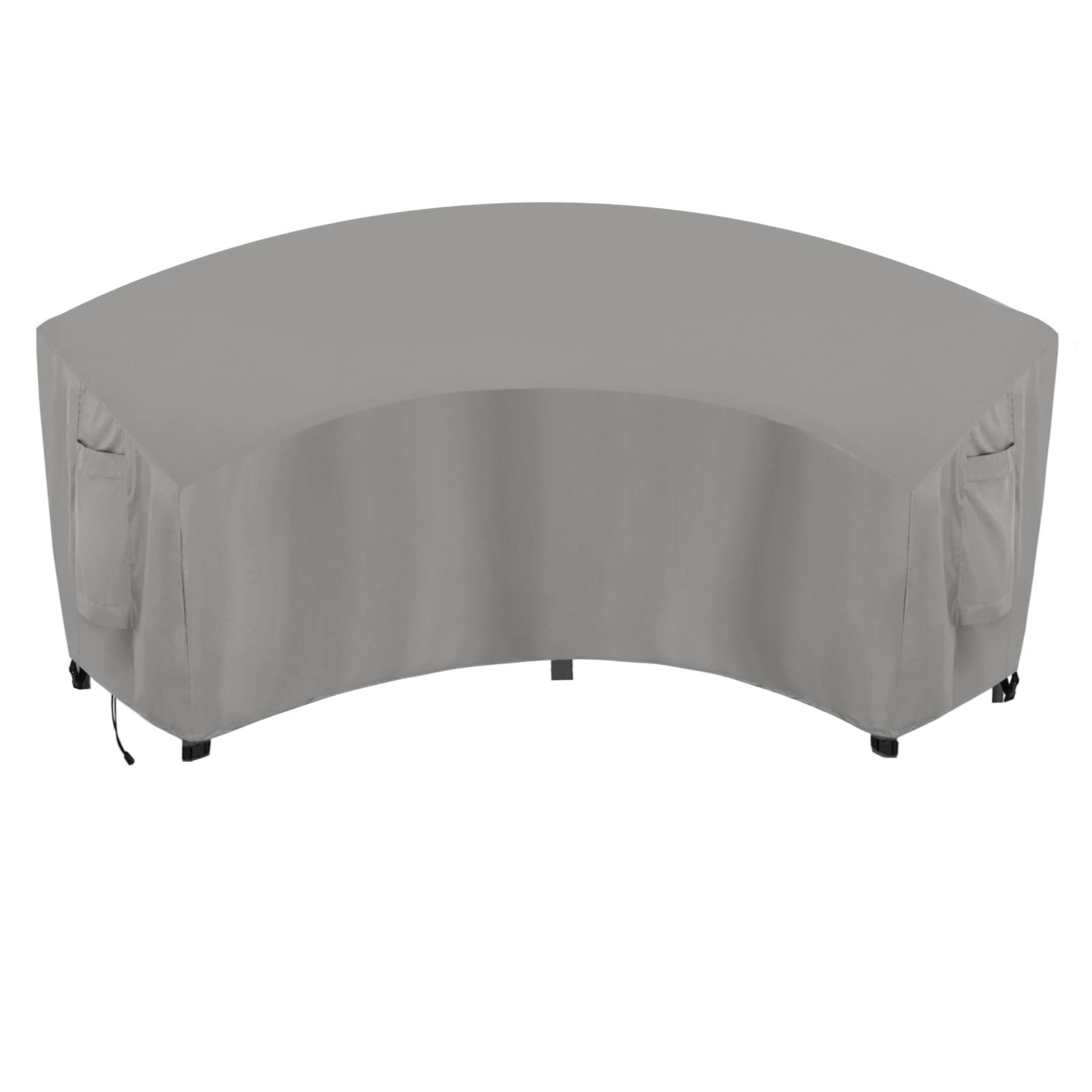 Waterproof Outdoor Sectional Sofa Cover - UV Resistant & Windproof Patio Furniture Cover for Deck, Lawn, Backyard - Heavy Duty 120Lx36Dx38Hx82FL Gray - Perfect for Rainy Days, Snow Protection & All-Season Outdoor Use