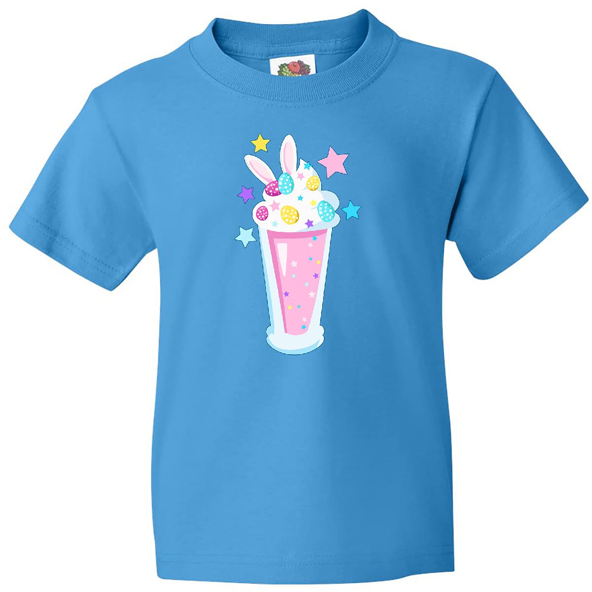 Easter Bunny T-Shirt for Kids - Fun Milkshake & Stars Design for Easter Celebrations