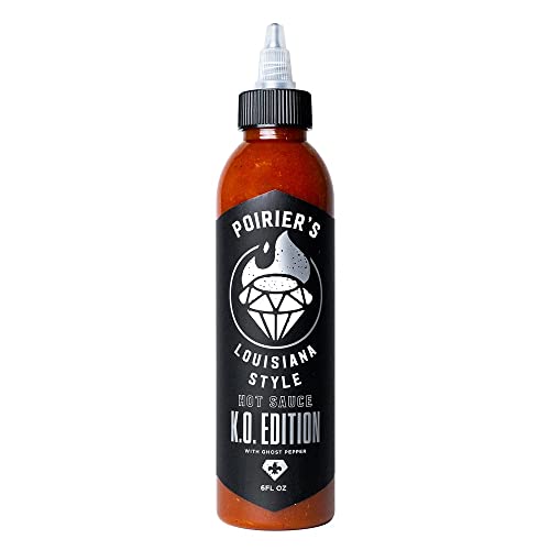 Poirier's Louisiana Style KO Edition Hot Sauce - Spicy Cajun Flavor, 5oz Bottle - Perfect for Wings, Tacos, BBQ & Cajun Cooking