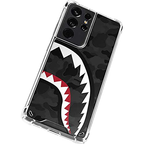 Premium Clear Phone Case for Samsung Galaxy S21 Ultra 5G - Shark Teeth Grey Street Camo Design | Slim Protective Cover | Scratch Resistant | Perfect for Outdoor Adventures & Daily Use