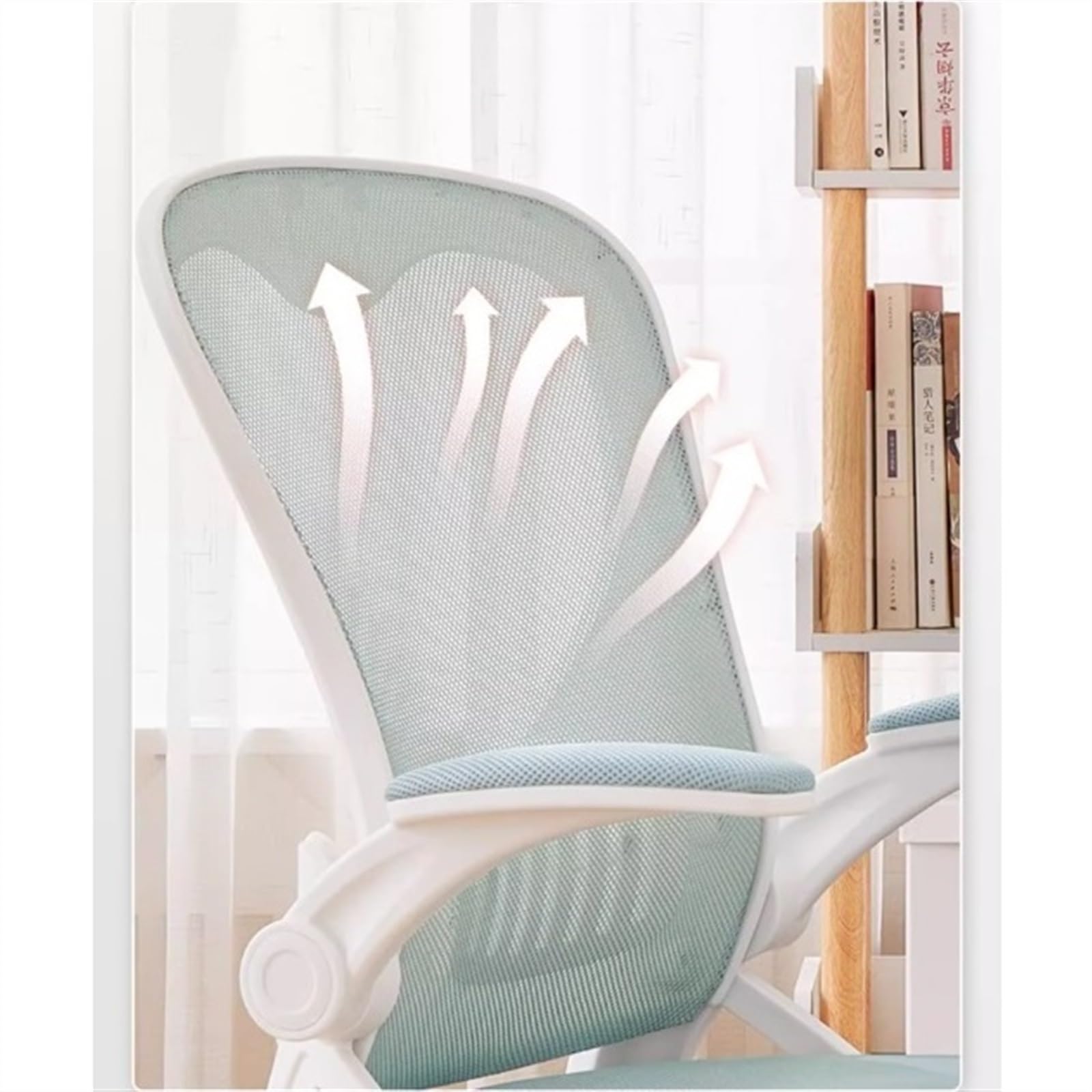 Ergonomic Executive Office Chair with Adjustable Lumbar Support & Armrests - High Back Desk Chair with Thickened Cushion - White - Perfect for Home Office, Conference Rooms & Professional Workspaces