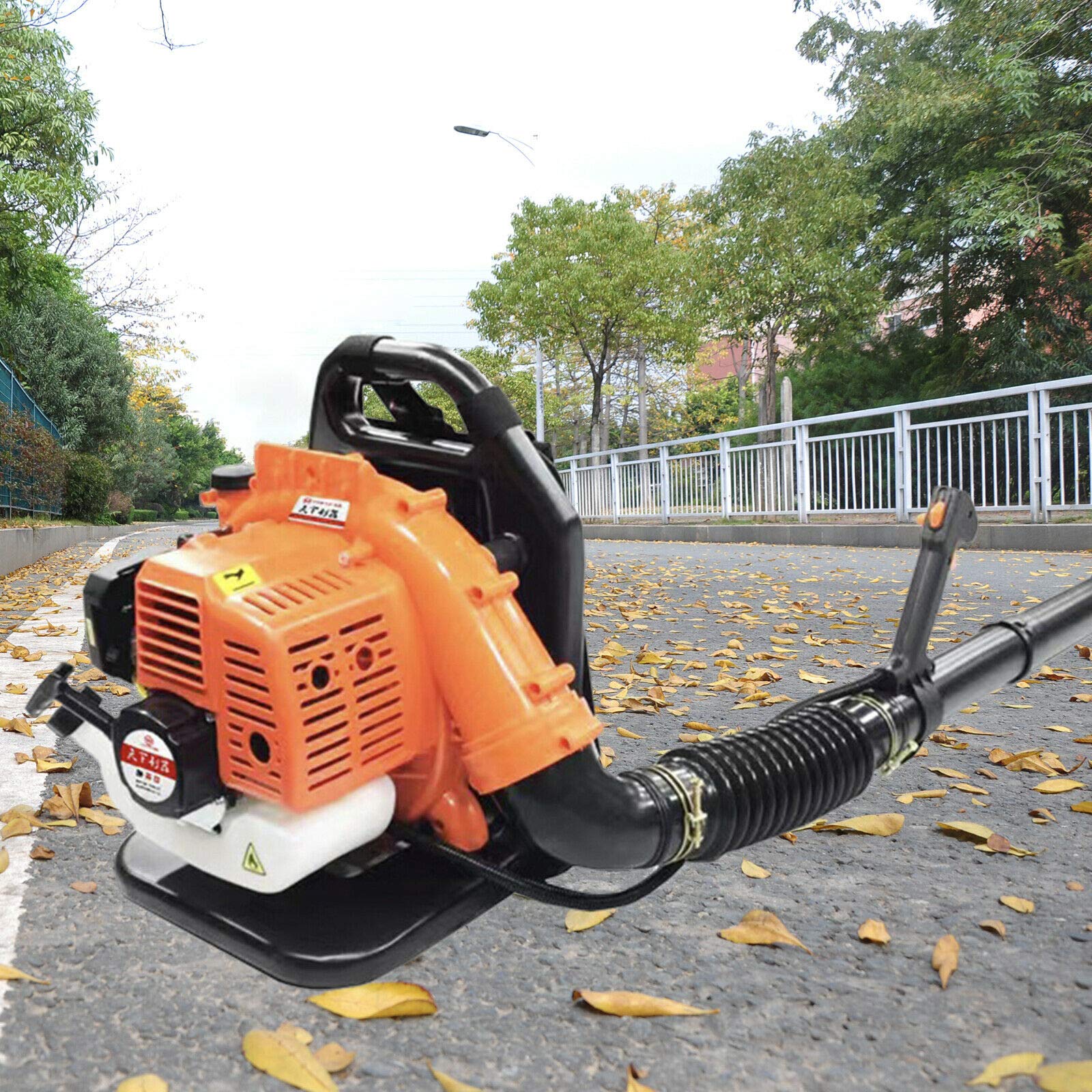 Fetcoi 42.7CC 2-Stroke Gas Powered Backpack Leaf Blower - Professional Lawn Care Equipment for Yard Cleaning, Leaf Removal & Dust Blowing | Ideal for Home Gardens, Landscaping & Driveway Maintenance