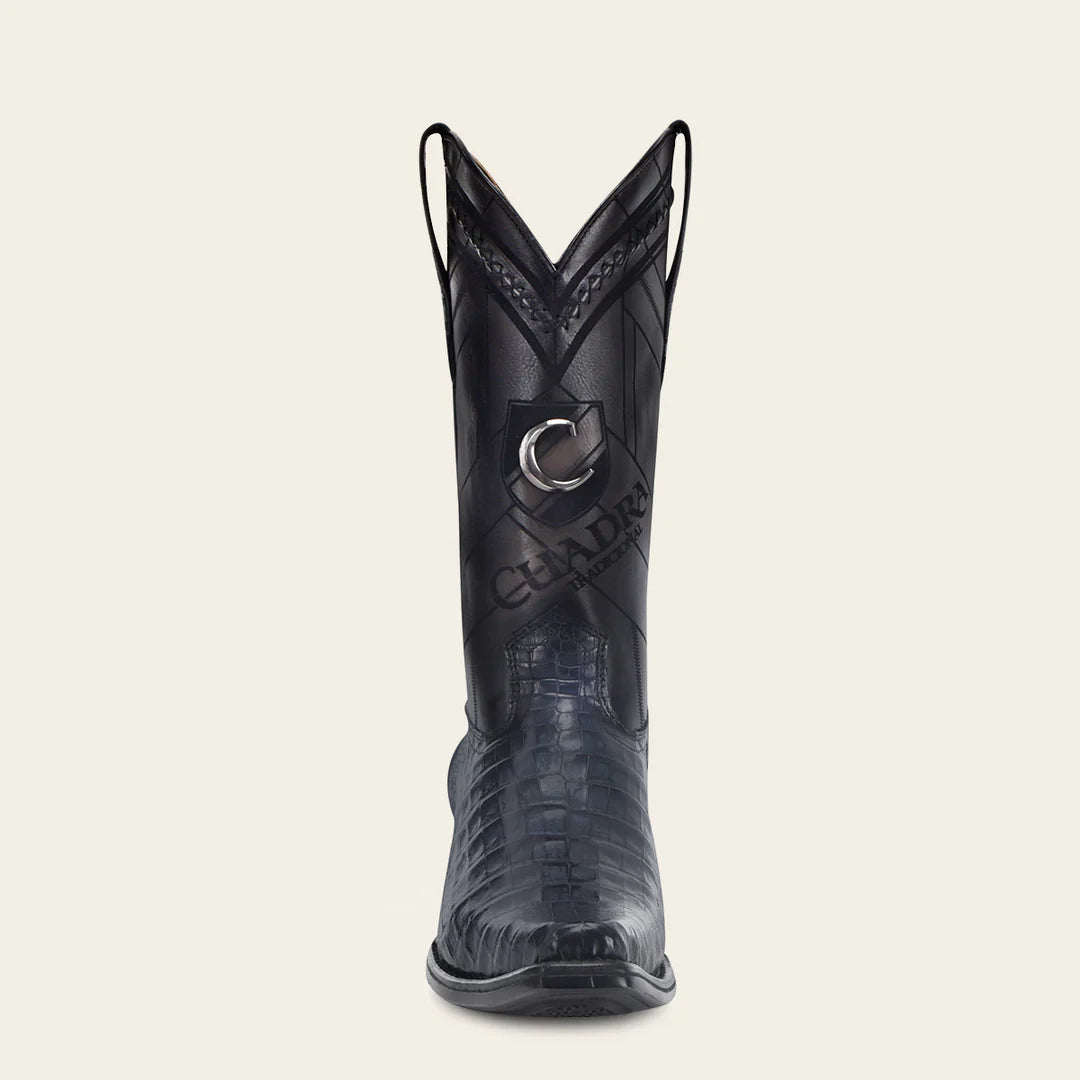 Men's Cuadra Blue Dress Cowboy Caiman Leather Boots - Western Style Rodeo & Party Footwear for Country Dance, Weddings & Night Out