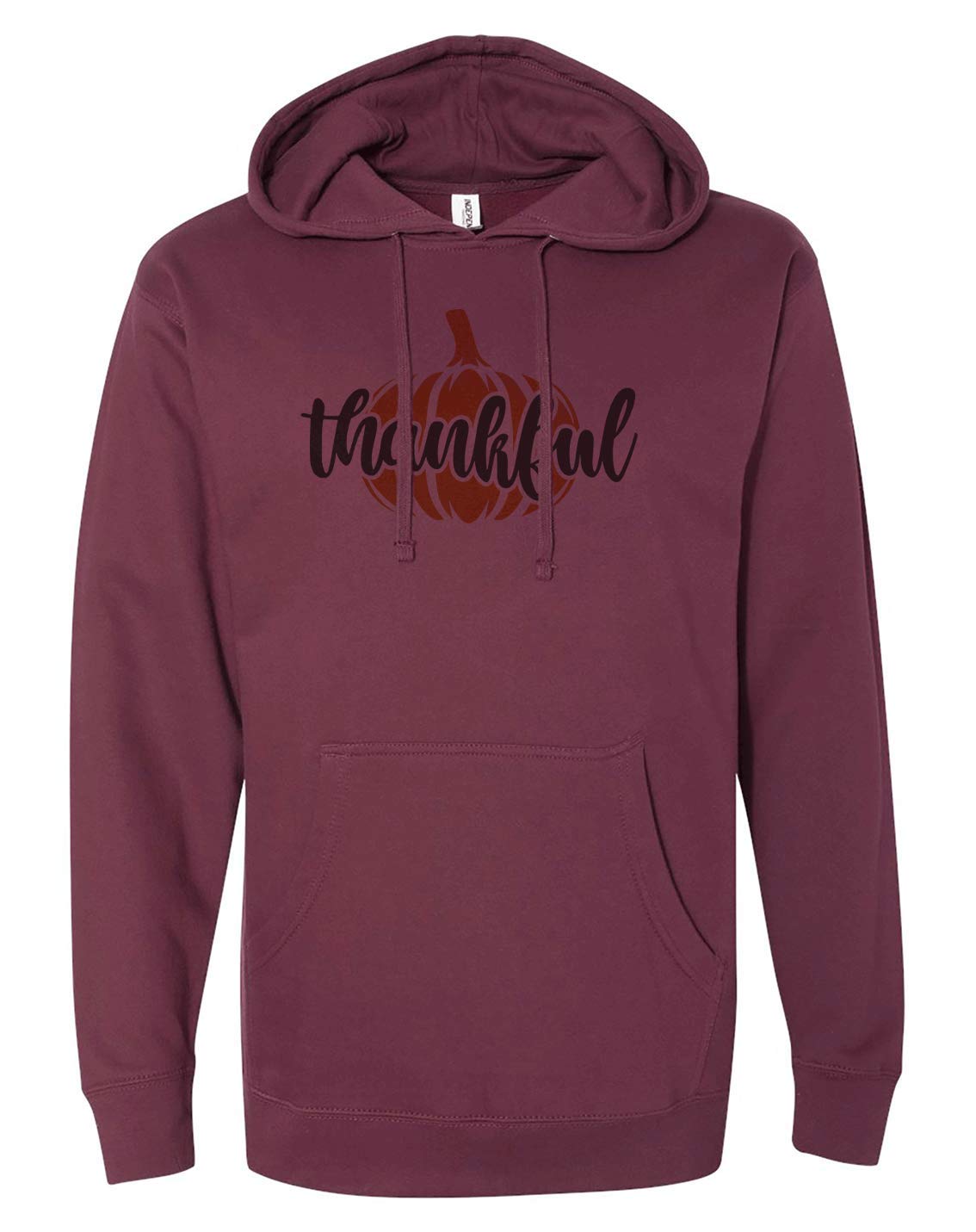 7 ate 9 Apparel Men's Thankful Pumpkin Graphic T-Shirt - Fall Thanksgiving Outfit for Family Gatherings & Autumn Festivals